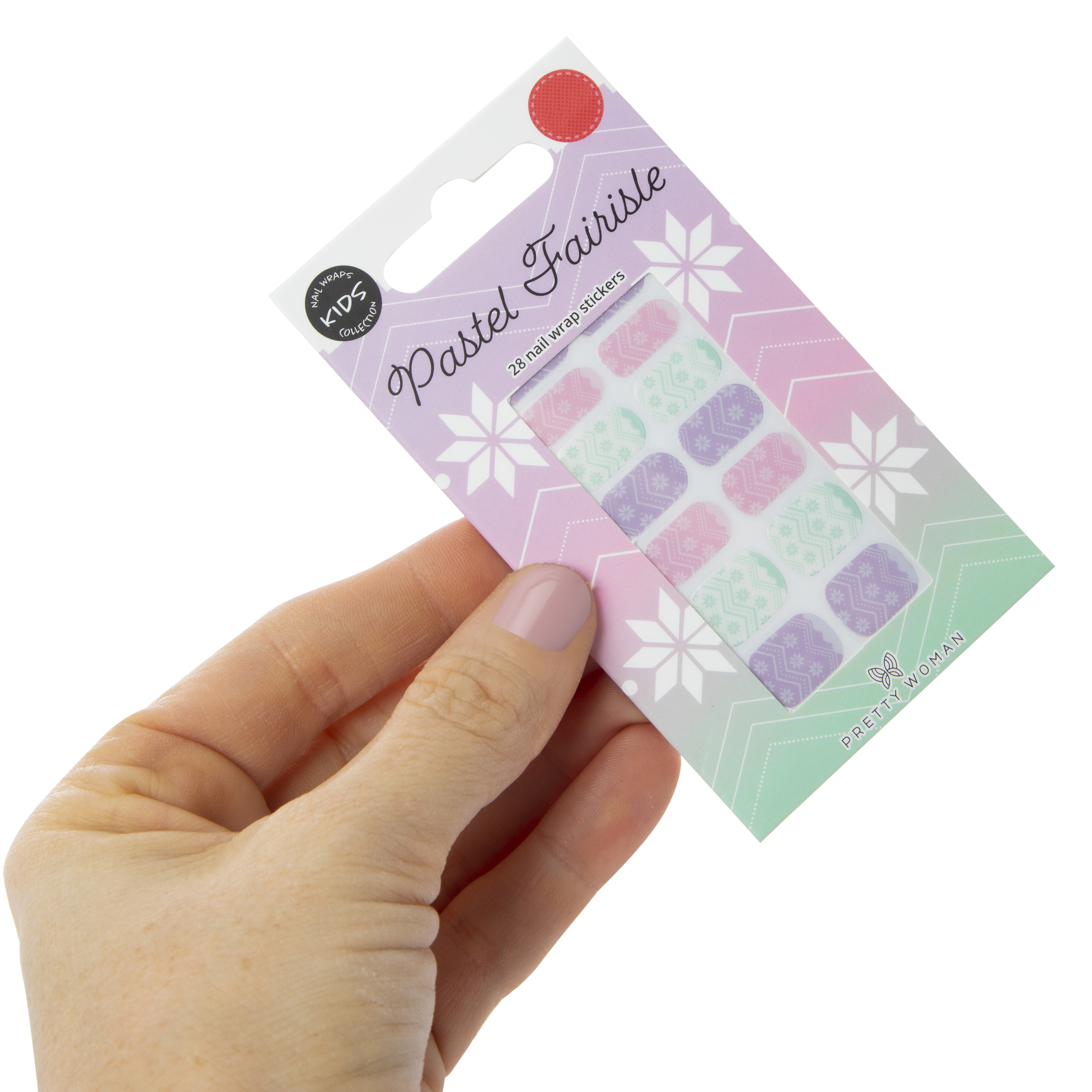 Kids Pretty Woman Holiday Nail Wraps 24-Piece