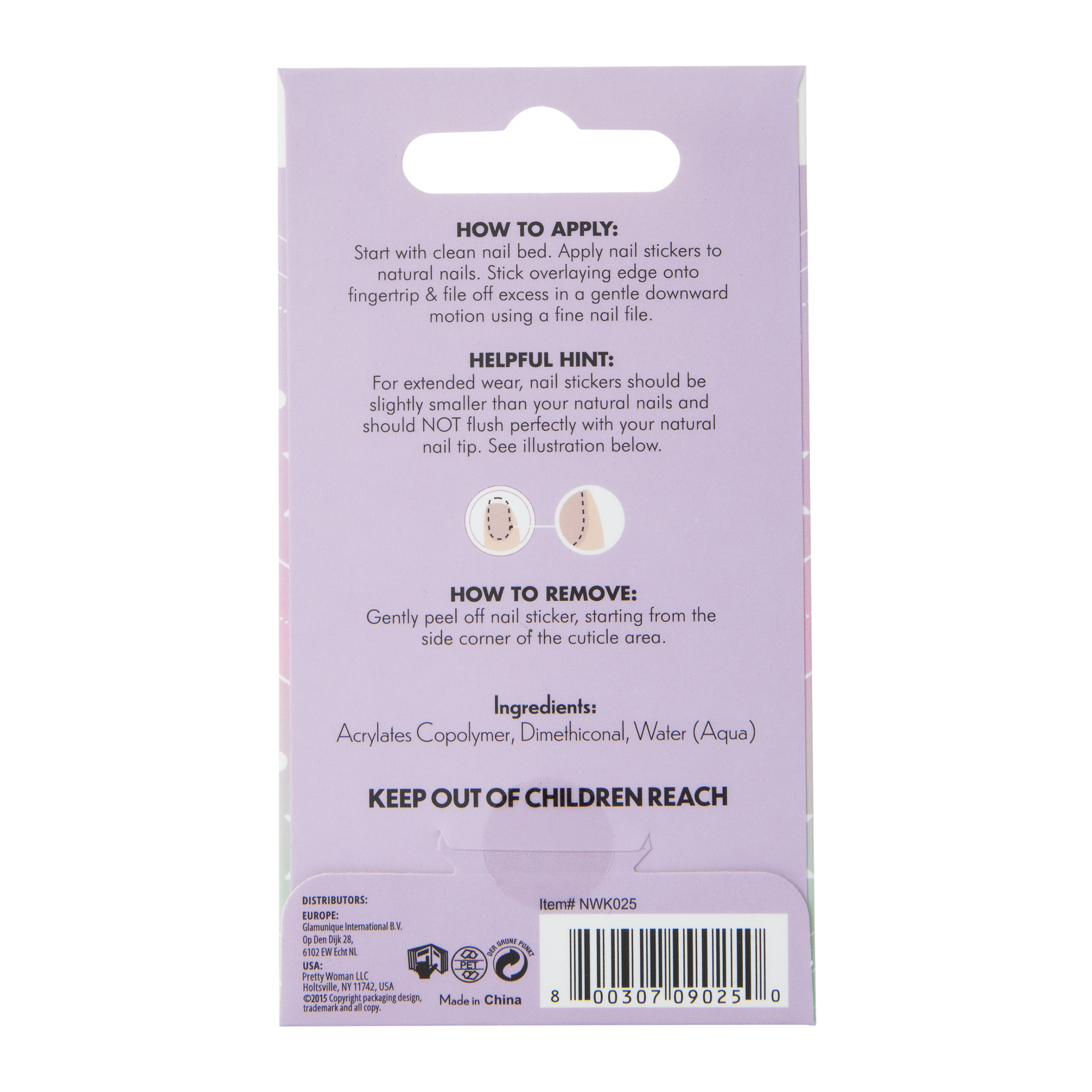 Kids Pretty Woman Holiday Nail Wraps 24-Piece