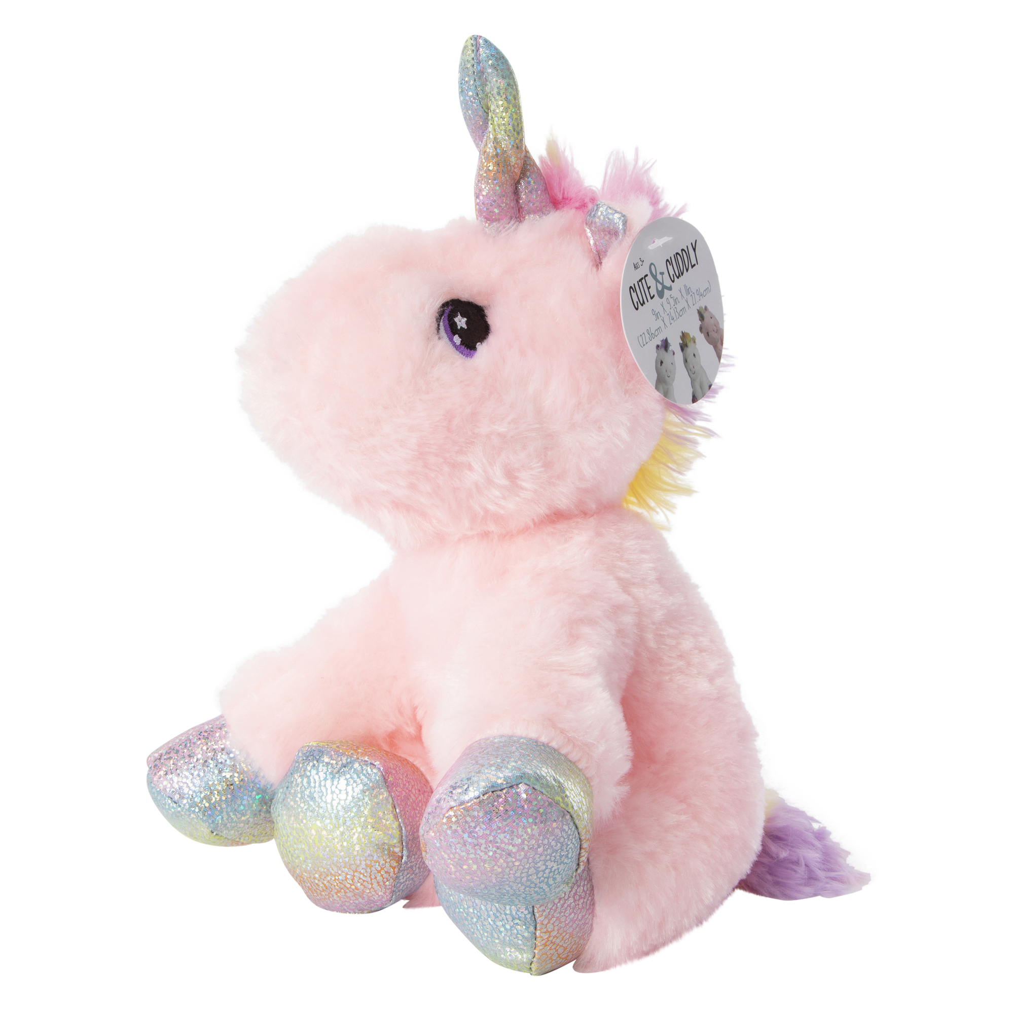 Sitting Unicorn Plush 8.5in
