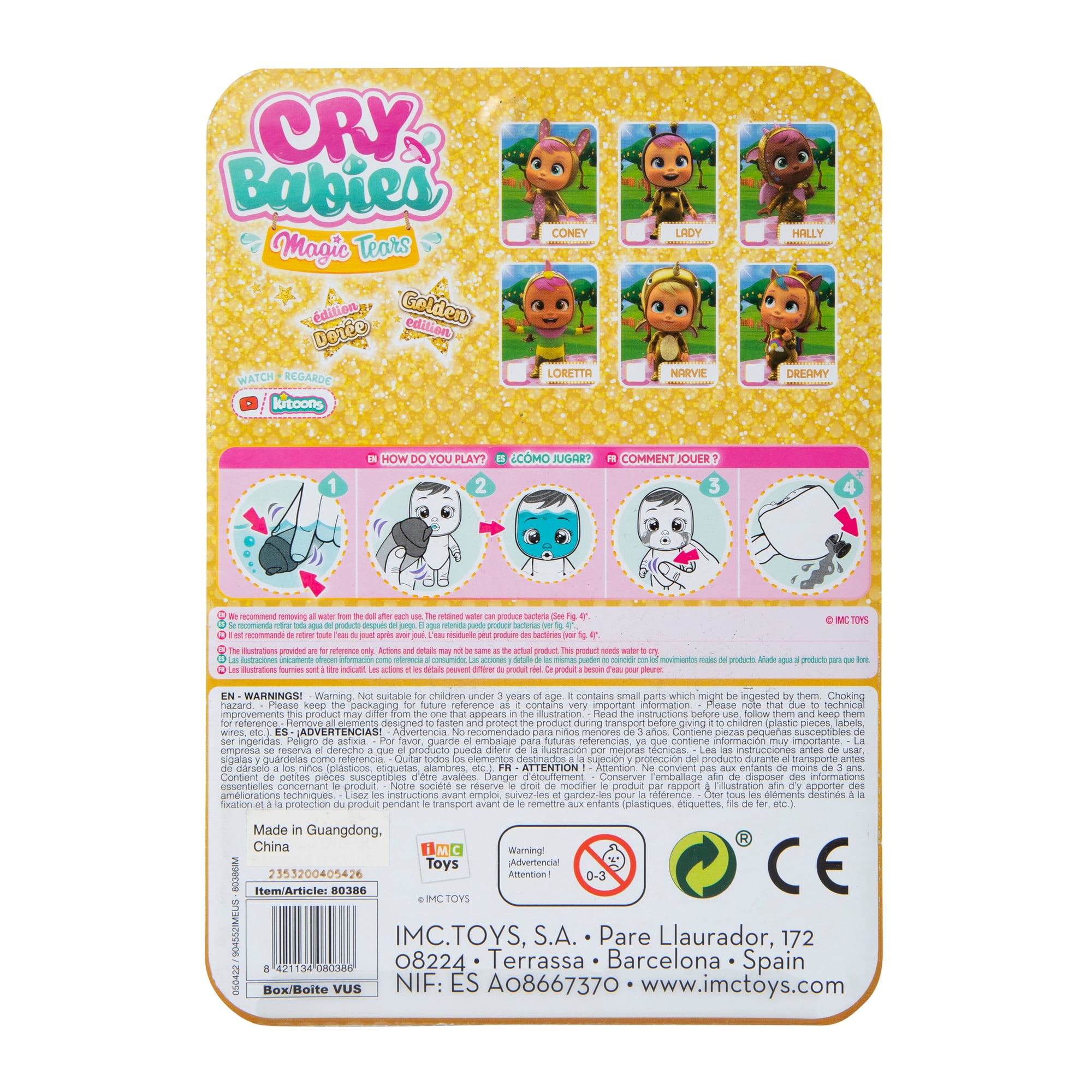 Cry Babies Magic Tears™ Golden Edition Doll 6in