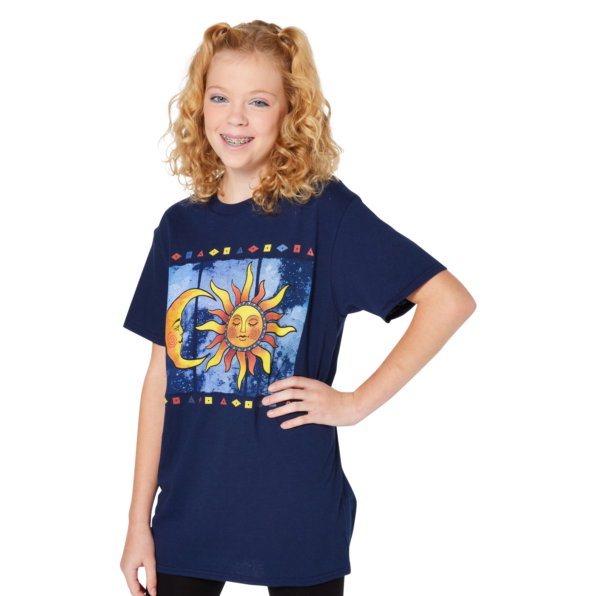 Juniors Sun & Moon Graphic Tee