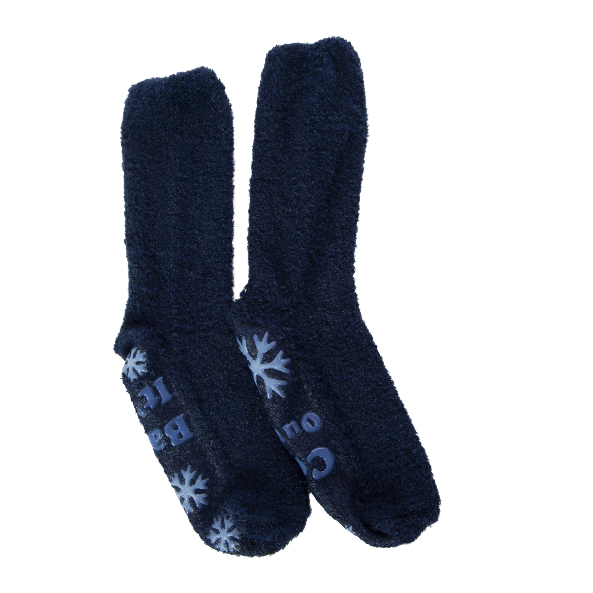 Cozy Crew Sock Slippers With Quote Tread