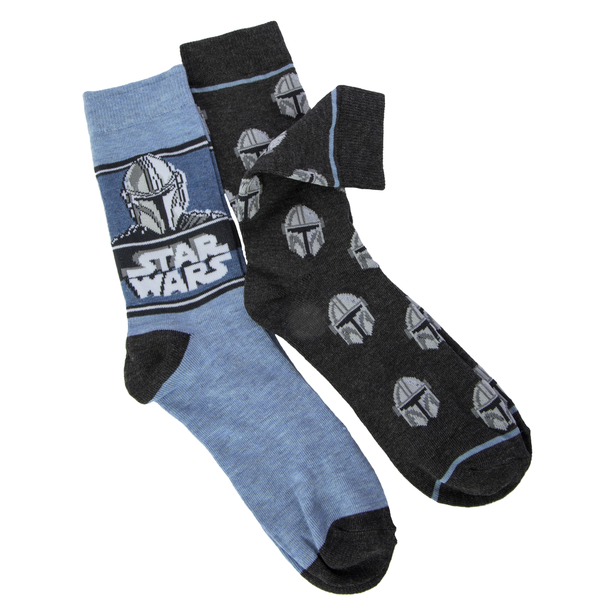 Star Wars Mandalorian Mens Crew Socks 2-Pack