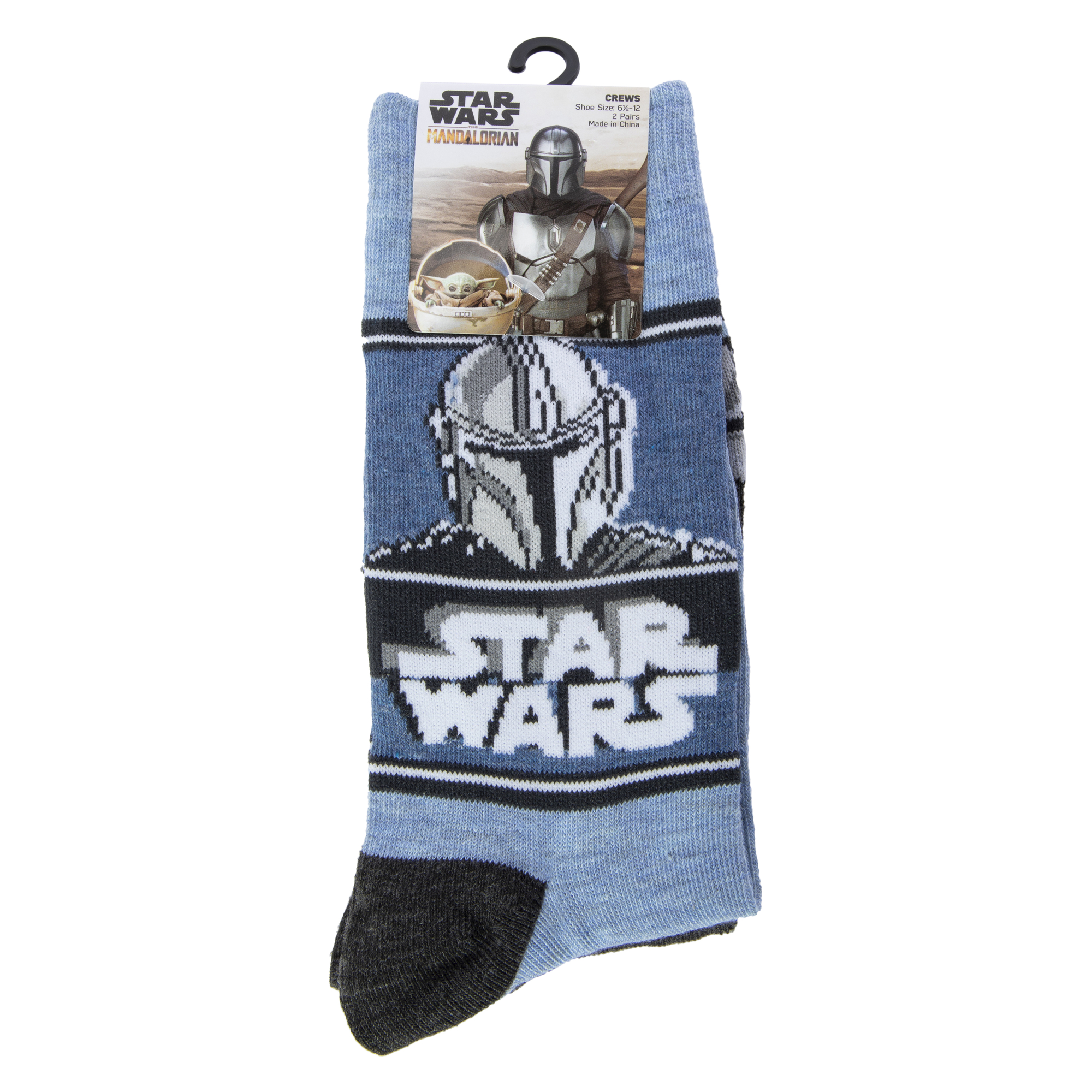 Star Wars Mandalorian Mens Crew Socks 2-Pack