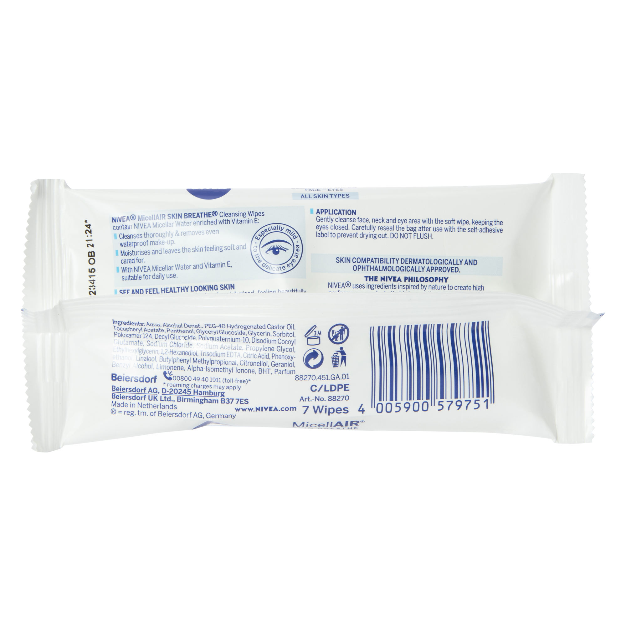 Nivea® Micellair® All-in-1 Cleansing Wipes 7-Wipes Travel Pack