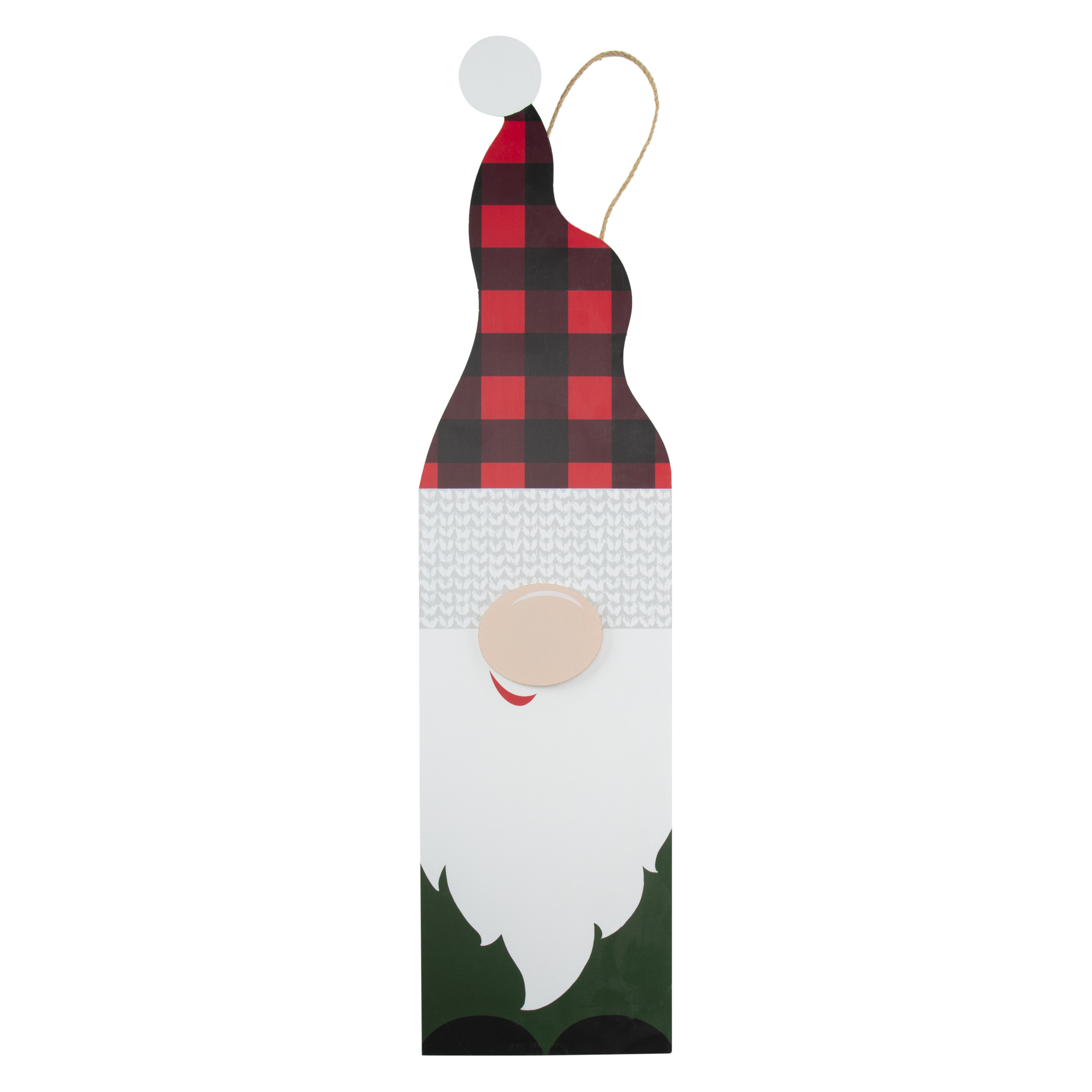 Christmas Gnome Wooden Porch Board 31in x 7.5in