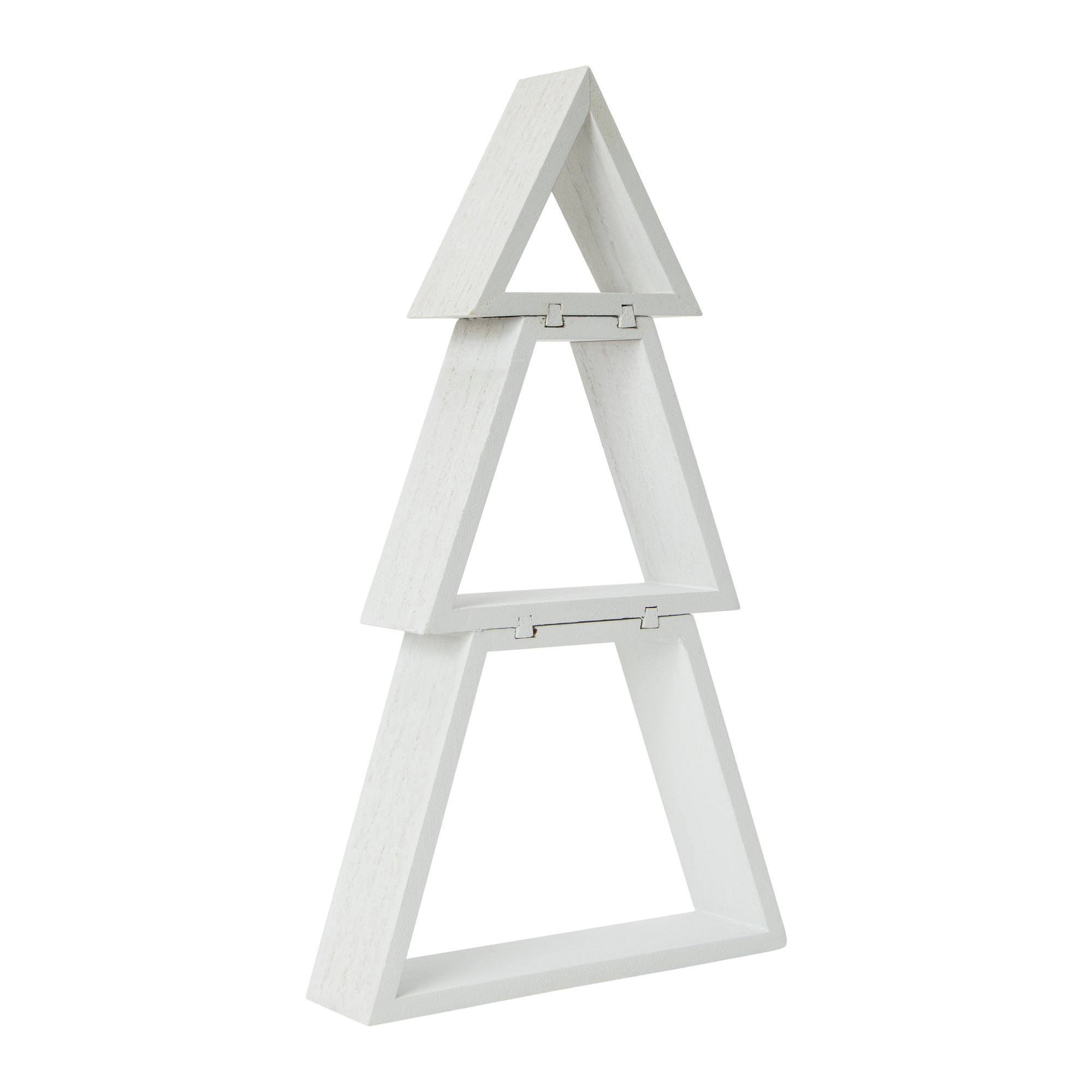 Stacked Wood Tabletop Christmas Tree 14in