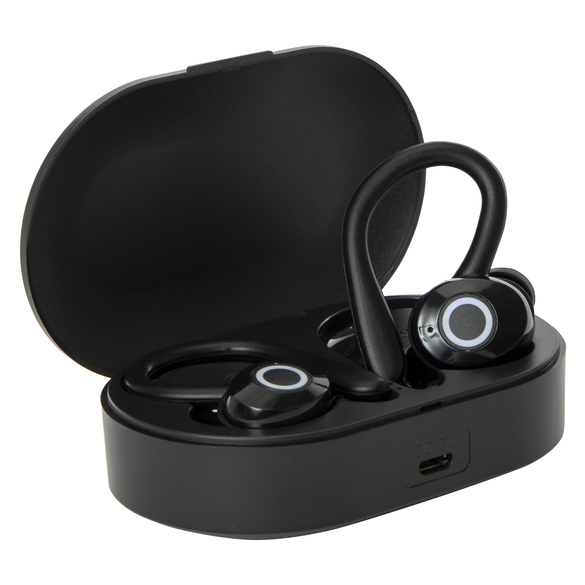 Bluetooth® Sport Hook Earbuds With Microphone & Water Resistant Case