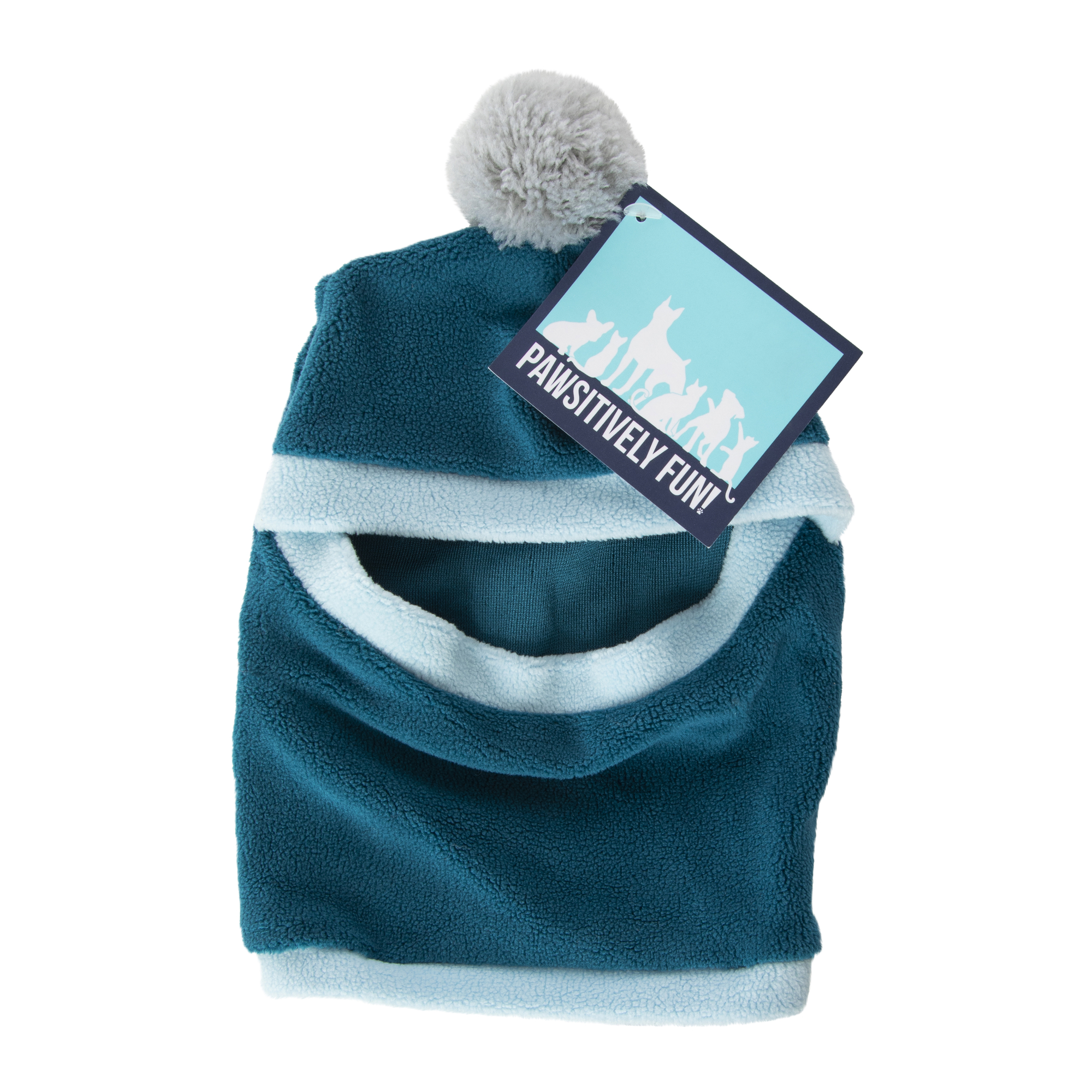 Pet Balaclava Ski Mask With Pom Ball