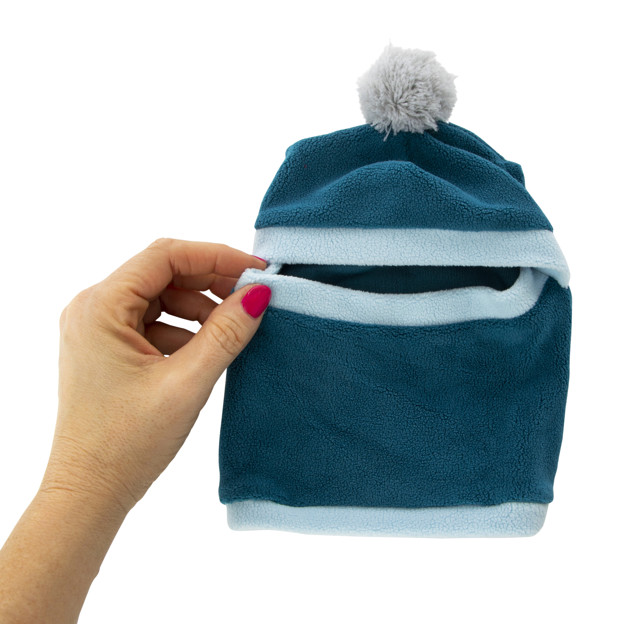 Pet Balaclava Ski Mask With Pom Ball