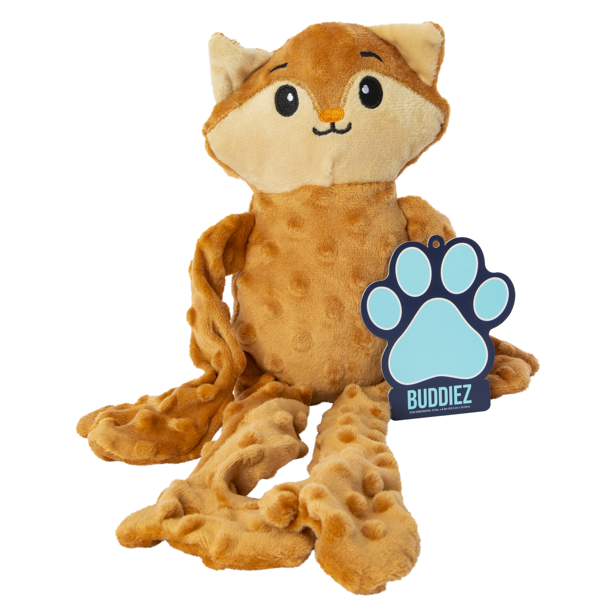 Plush Long Limb Dog Toy With Squeaker 17in