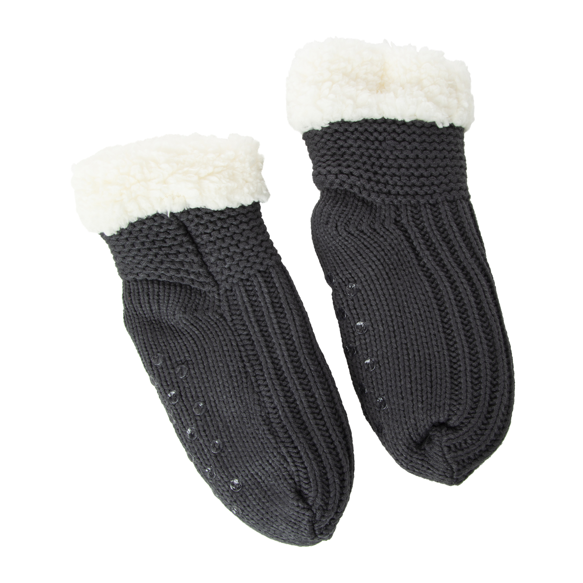 Ladies Knit Sherpa Bootie Cabin Socks