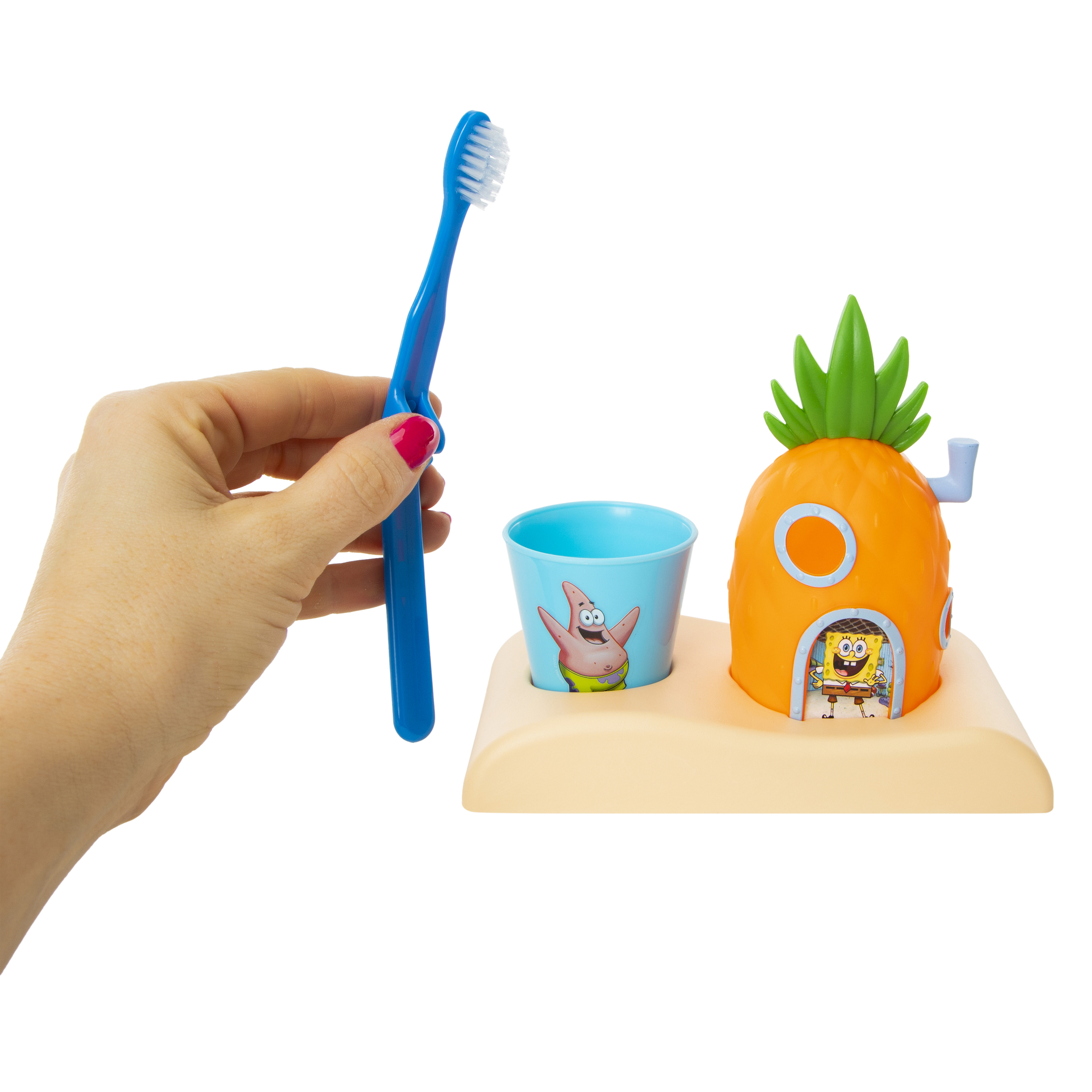 Fun Character Kid's Toothbrush Set 3-Piece - Spongebob Squarepants™