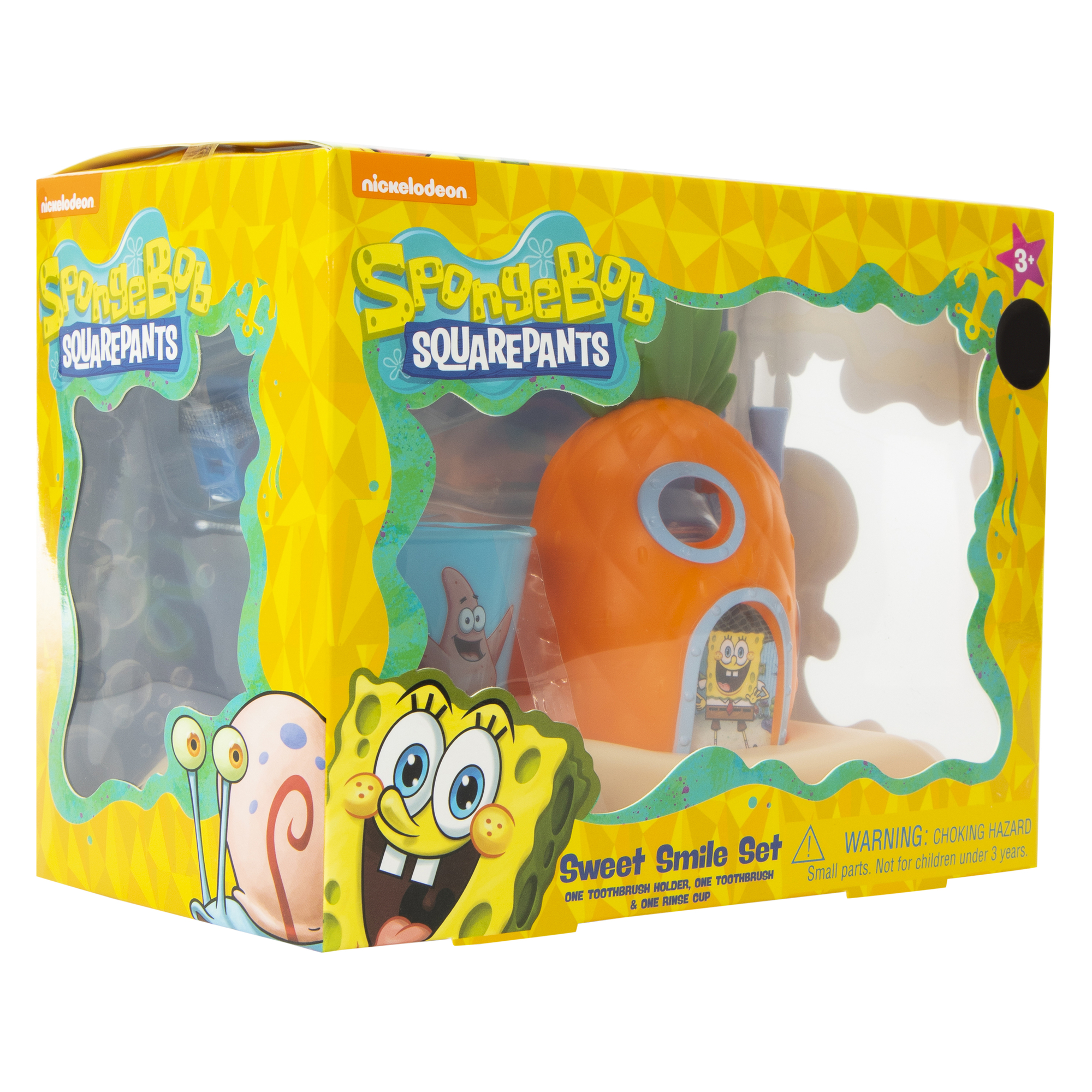 Fun Character Kid's Toothbrush Set 3-Piece - Spongebob Squarepants™