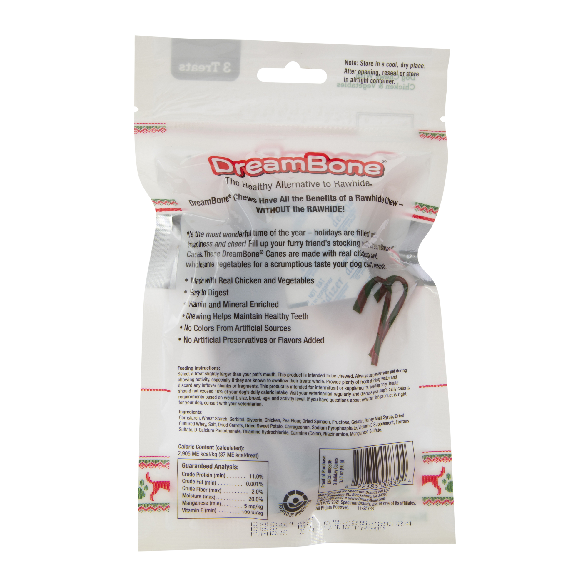 Dreambone® Holiday Cane Dog Treats 3.17oz