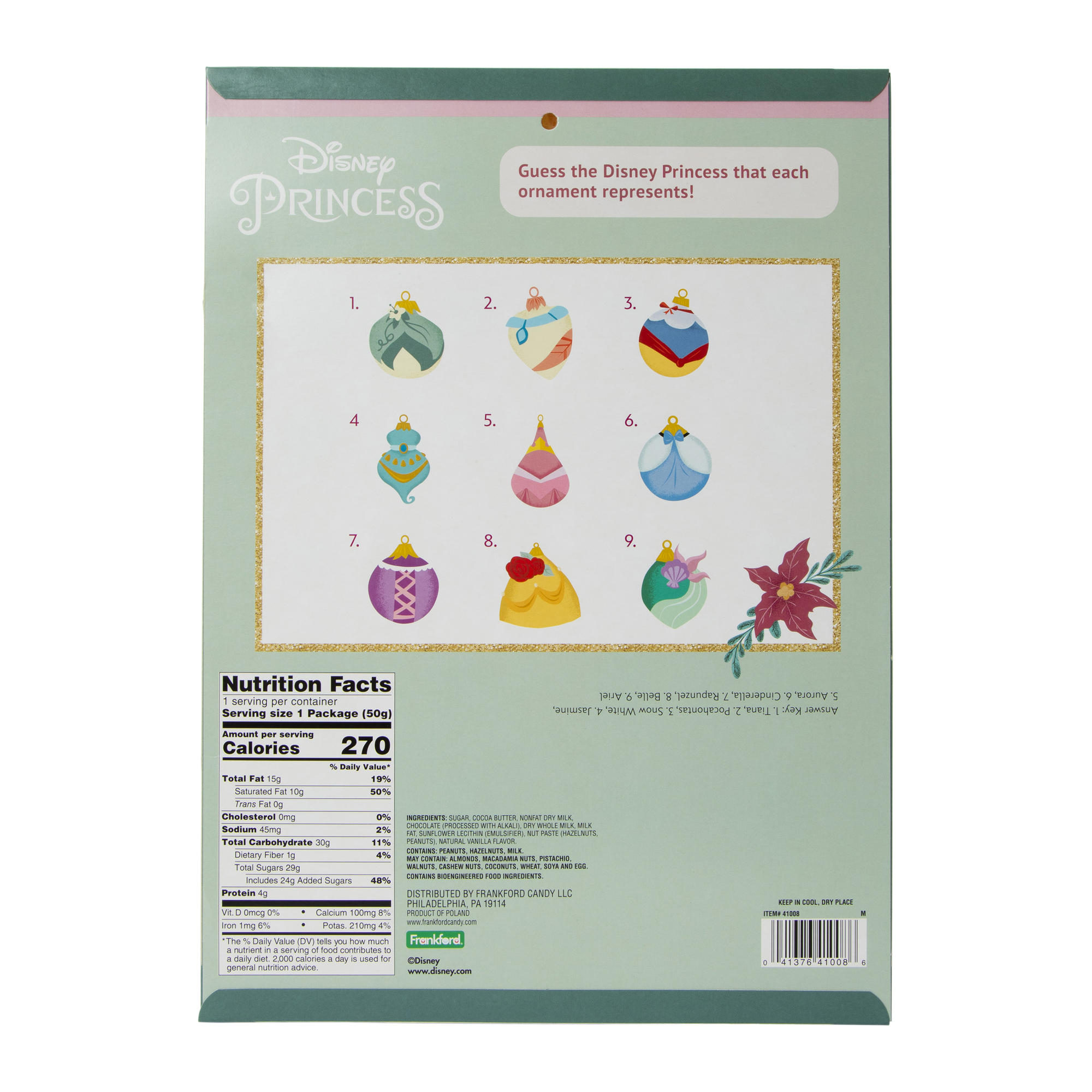 Disney Princess Holiday Countdown Advent Calendar