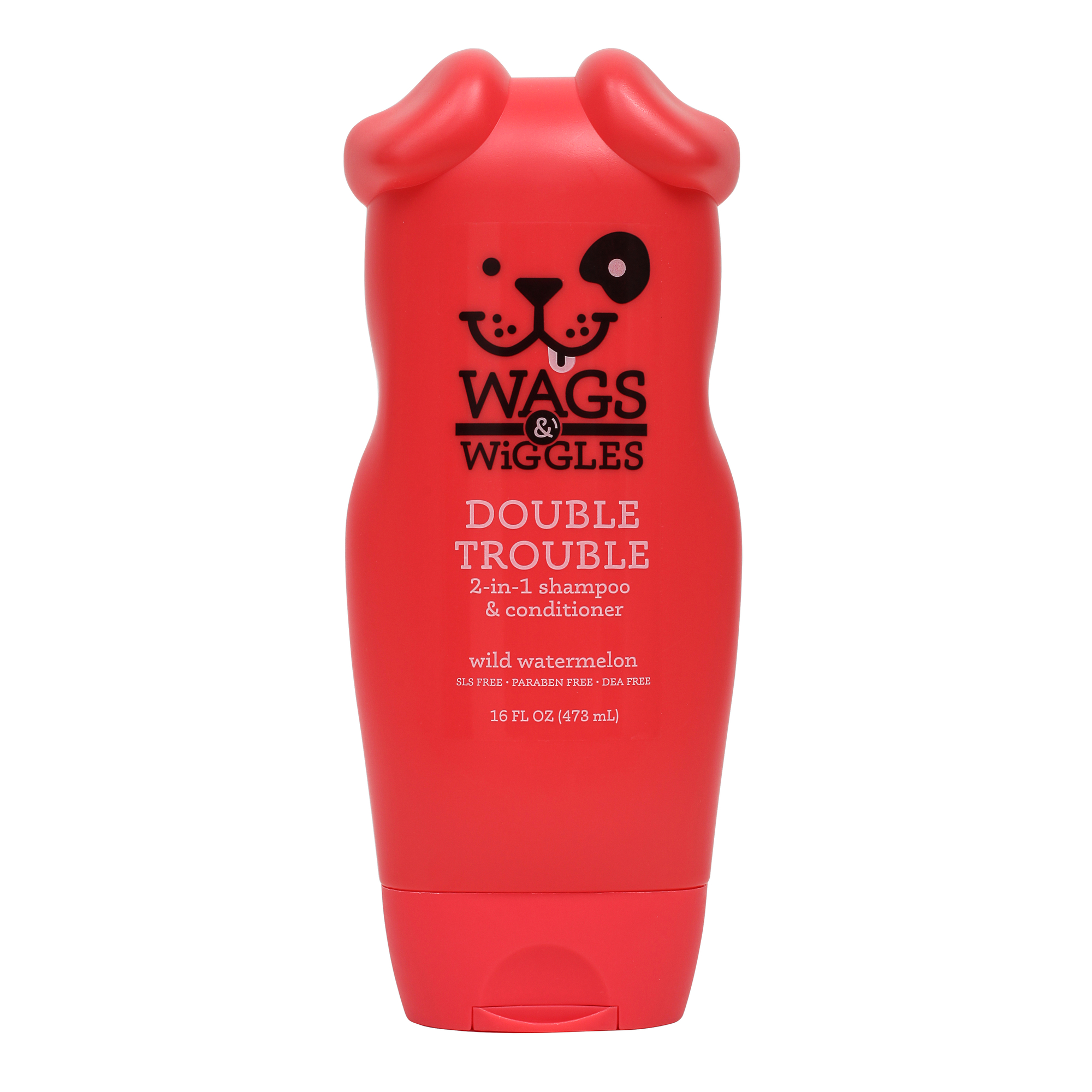 Wags & Wiggles Wild Watermelon Double Trouble 2-in-1 Dog Shampoo & Conditioner 16oz