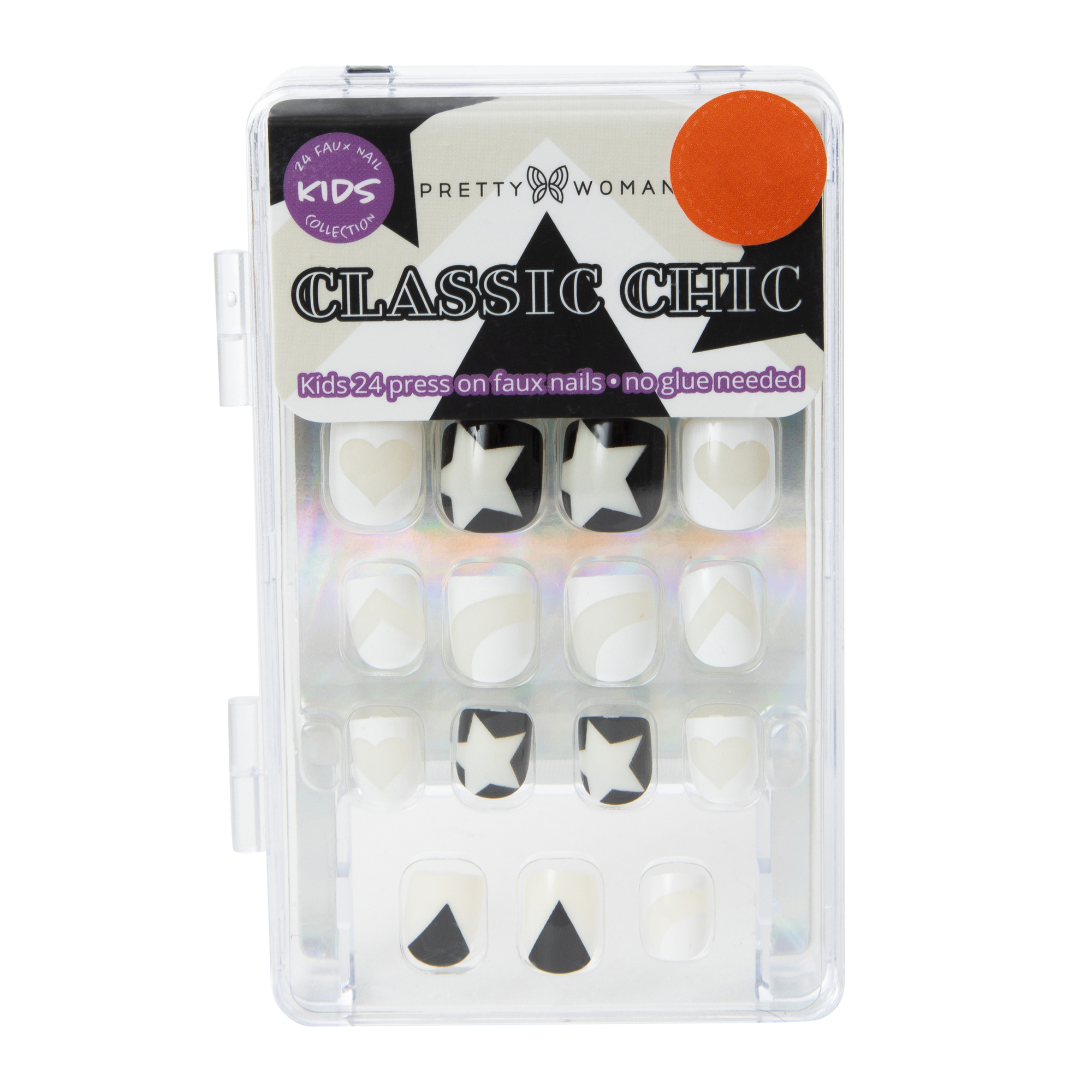 Kids Pretty Woman Press On Faux Nails 24-Piece Set