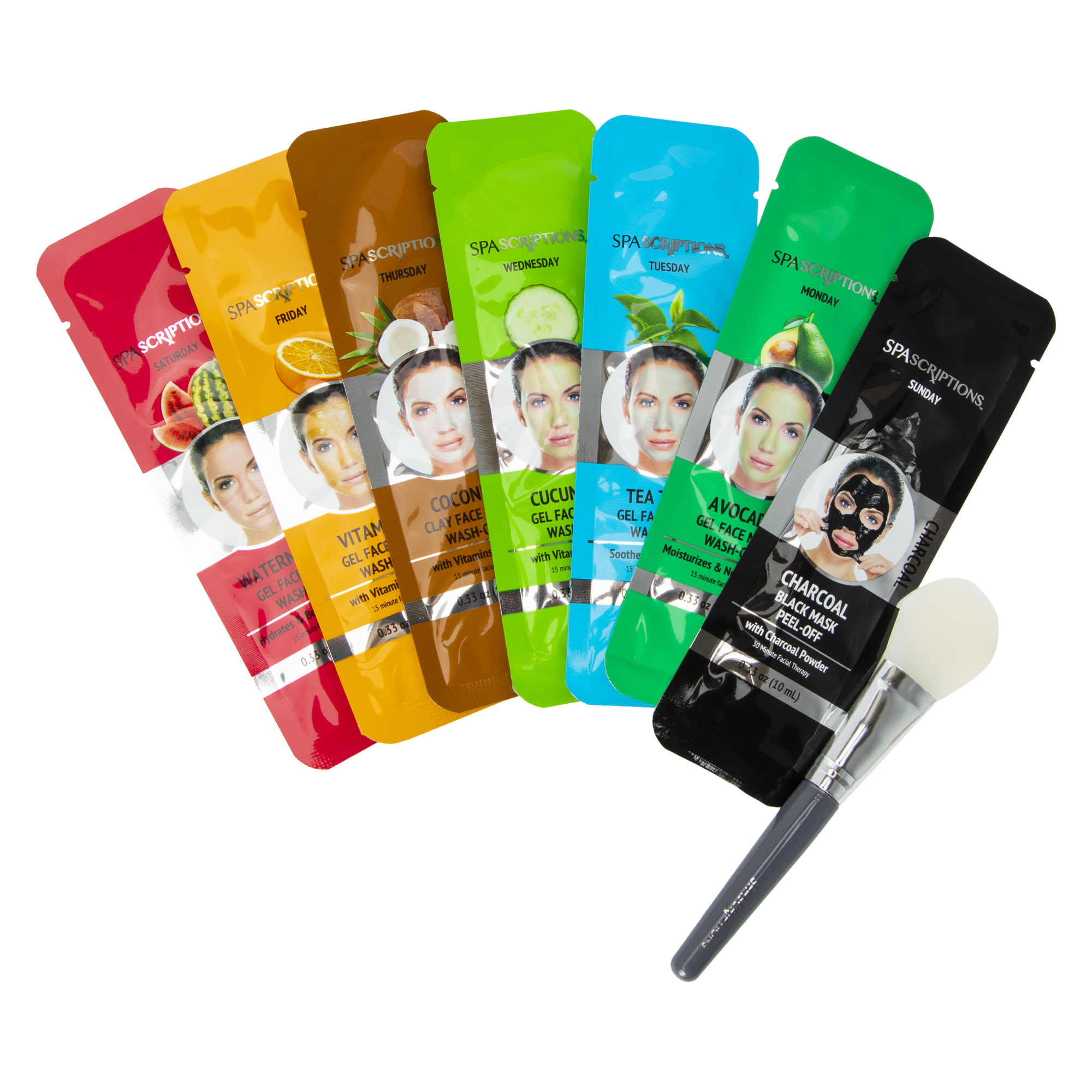 Spascriptions™ 7-Day Mask Set & Applicator 8-Pieces