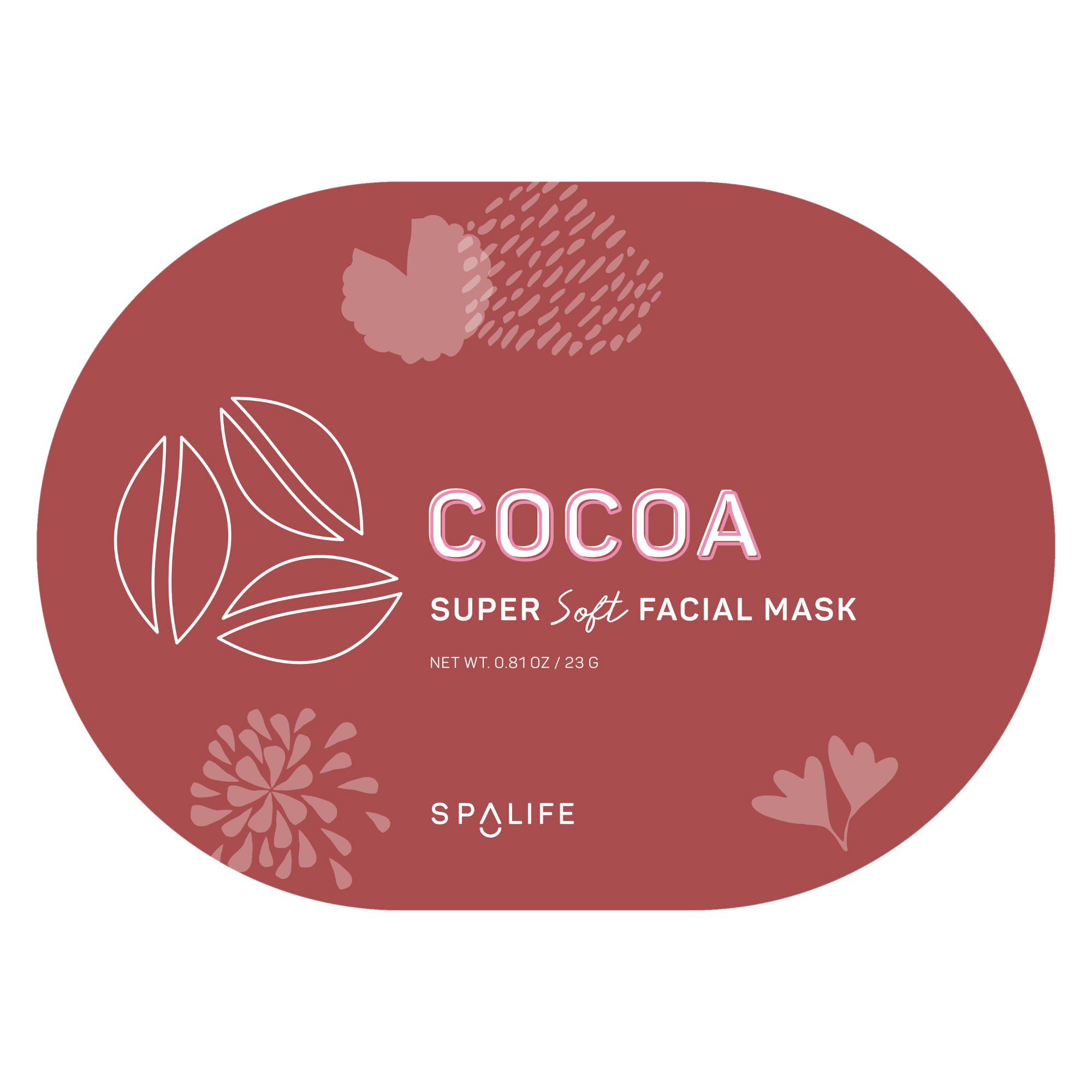 Spa Life™ Cocoa Oval Face Mask 0.81oz