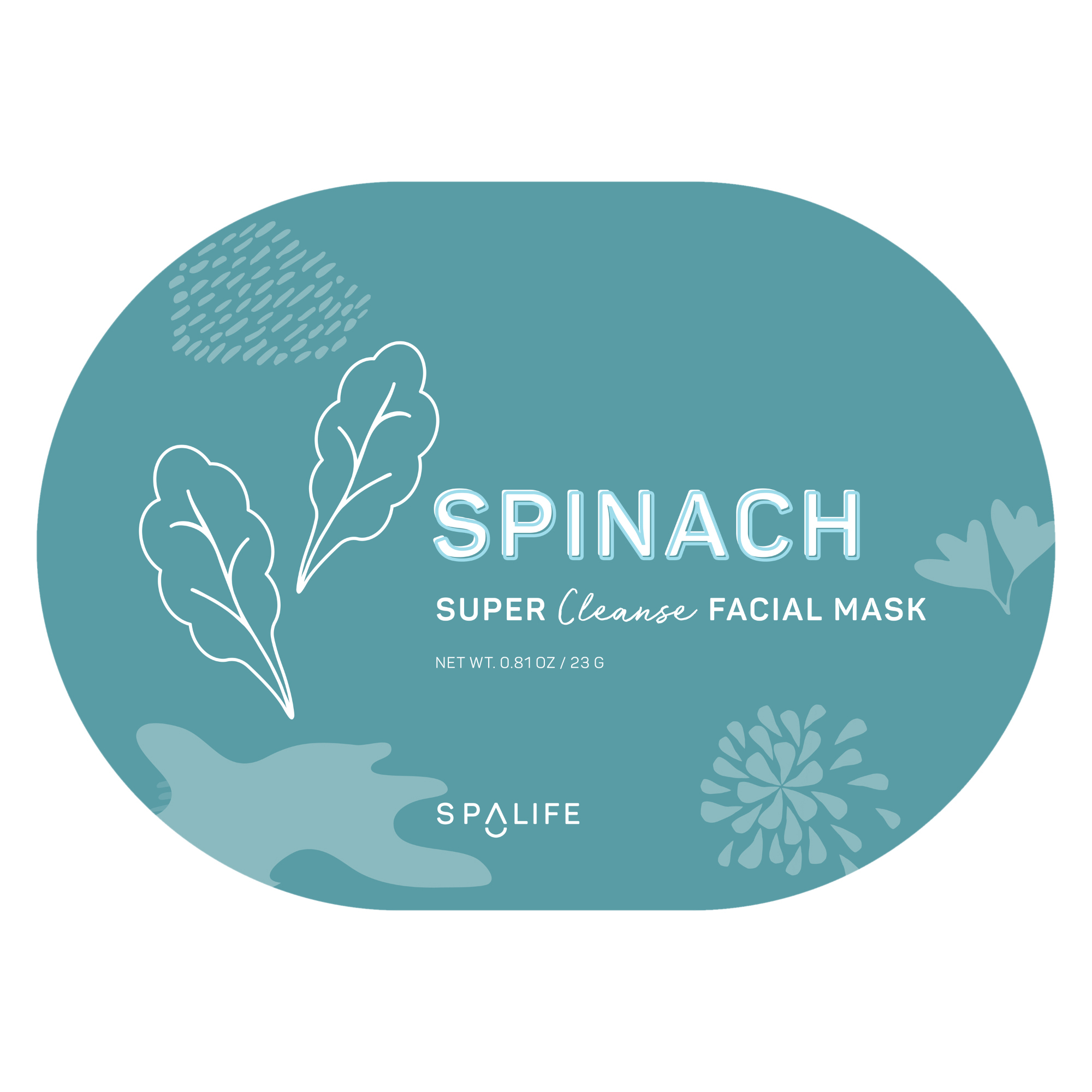Spa Life™ Spinach Oval Face Mask 0.81oz