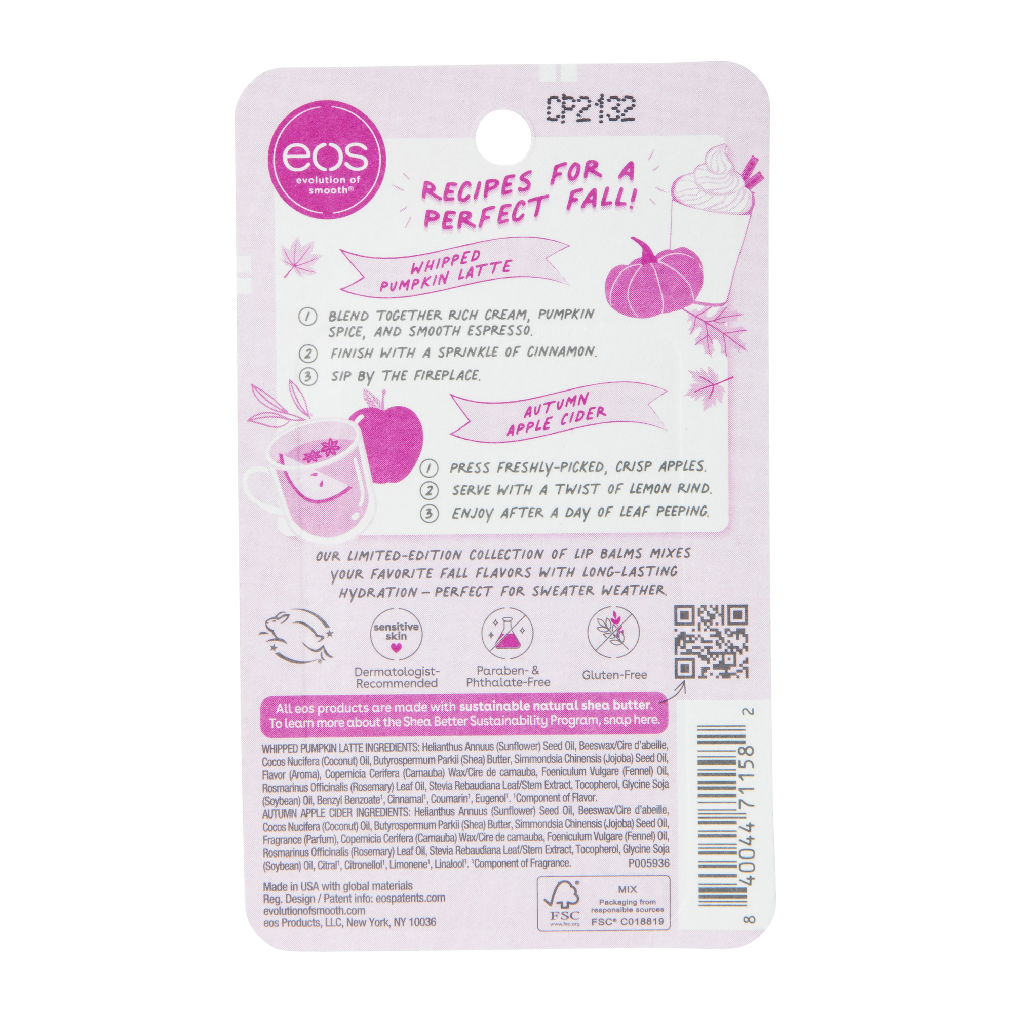 Eos® Limited Edition Pumpkin & Apples Lip Balm Stick 2-Pack