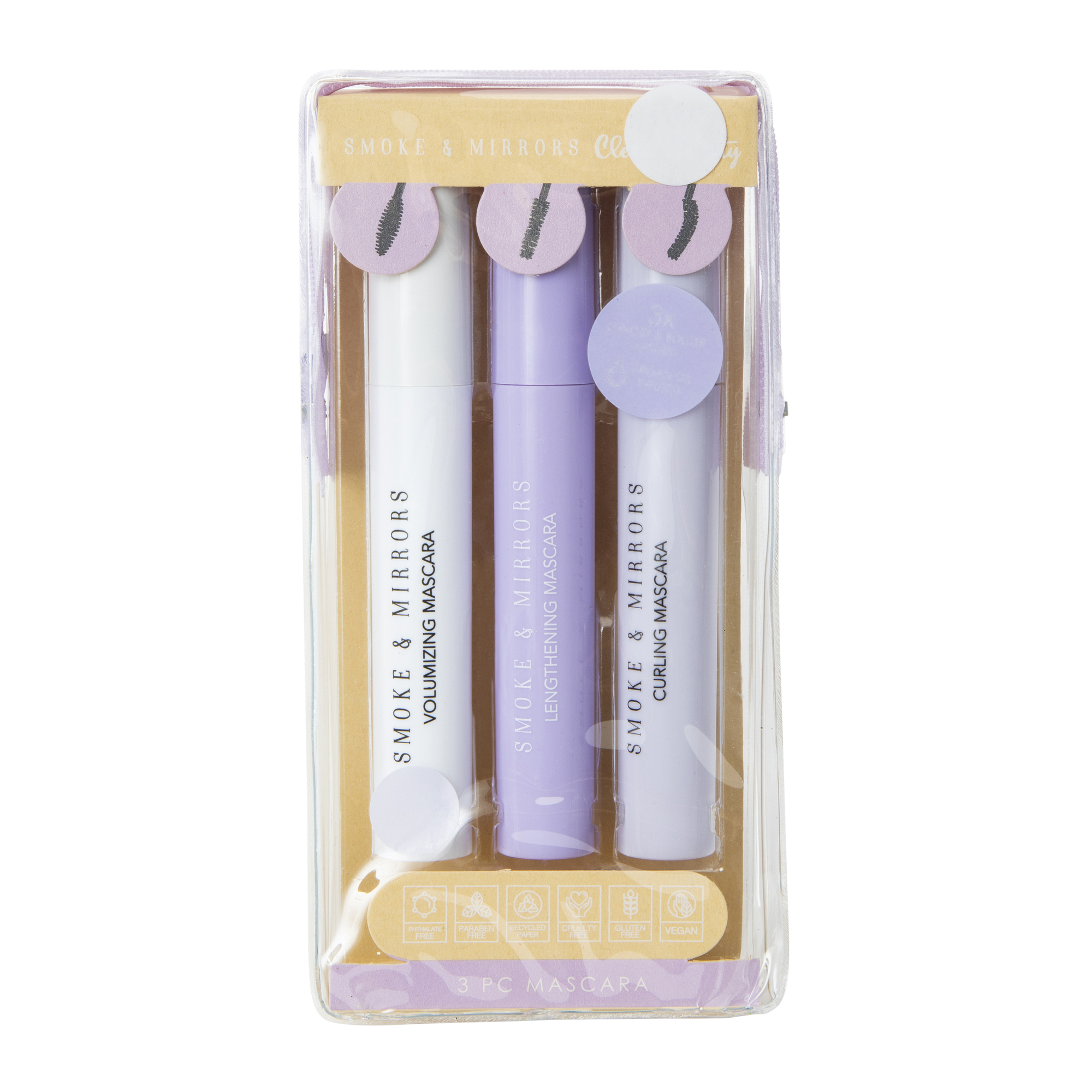 Smoke & Mirrors 3-Piece Mascara Set With Bag