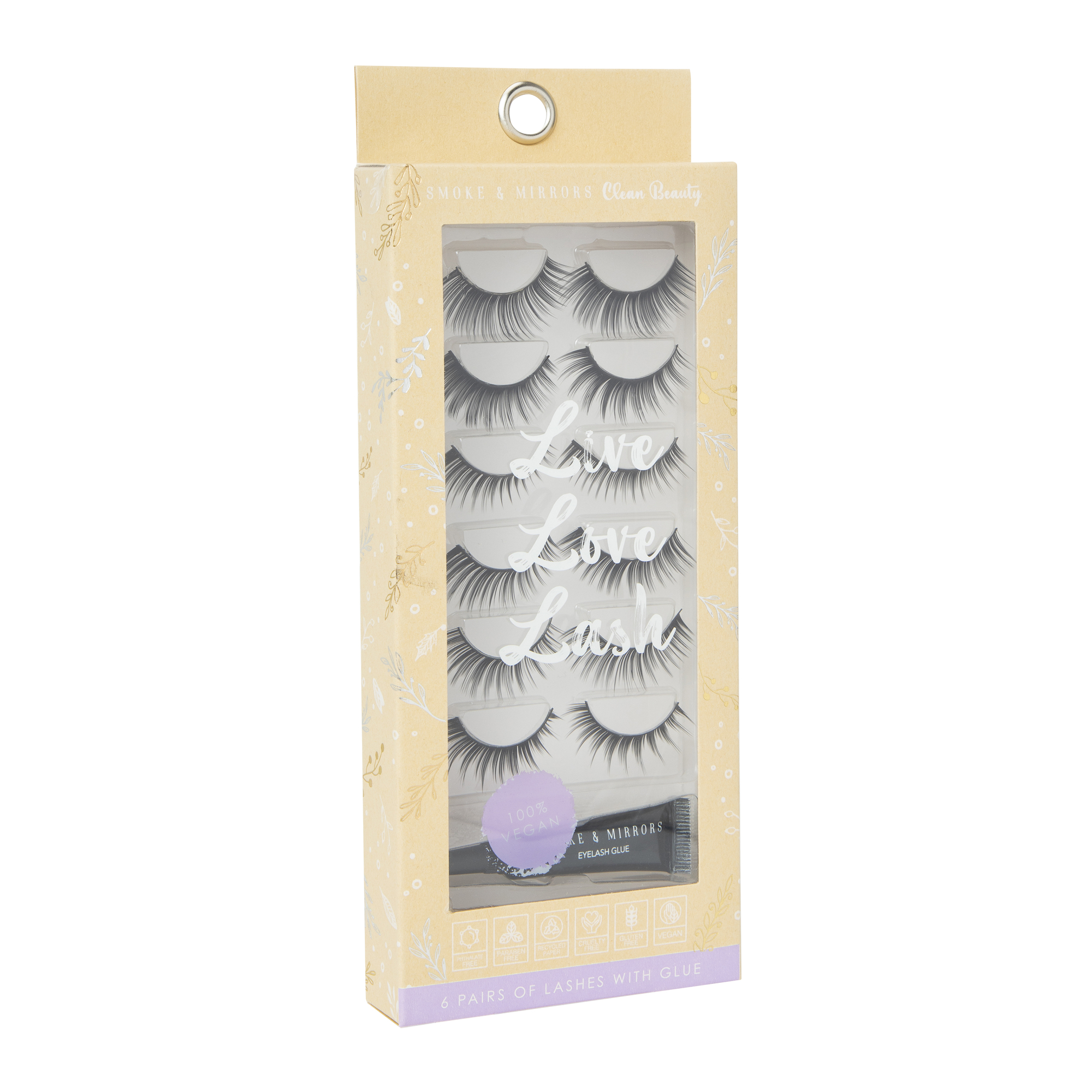 Smoke & Mirrors 6-Pairs False Eyelashes & Glue Set