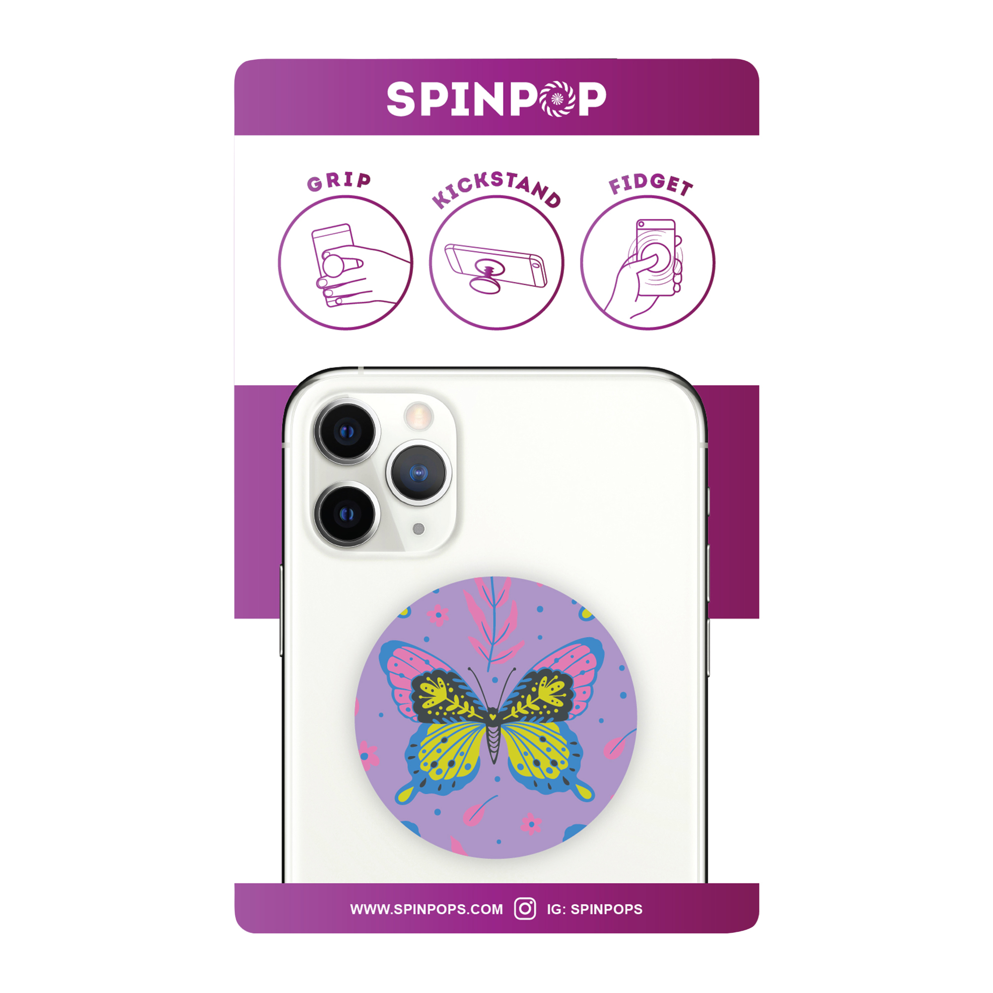 Spin-Pop Phone Grip