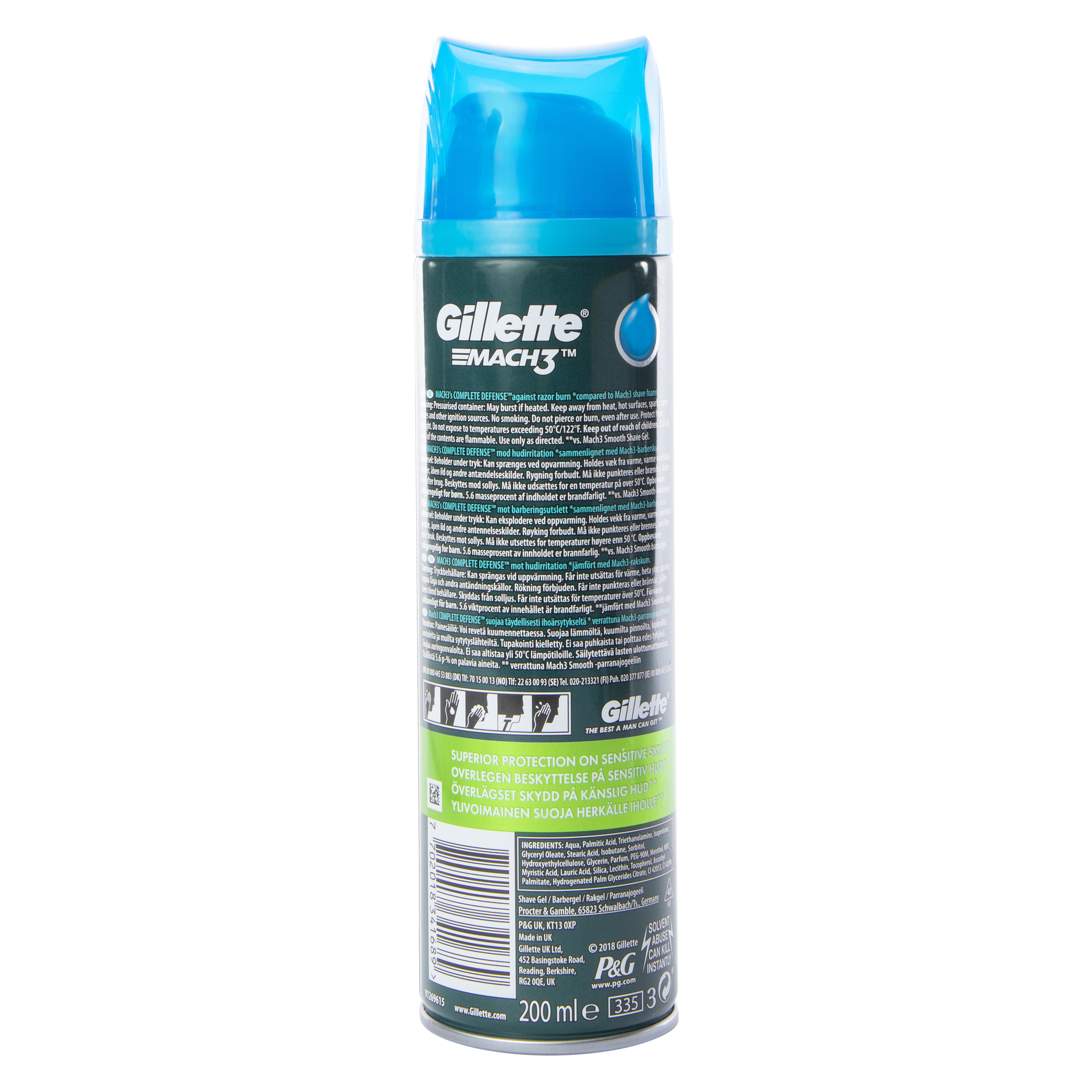 Gillette® Mach3™ Sensitive Shave Gel 6.7oz