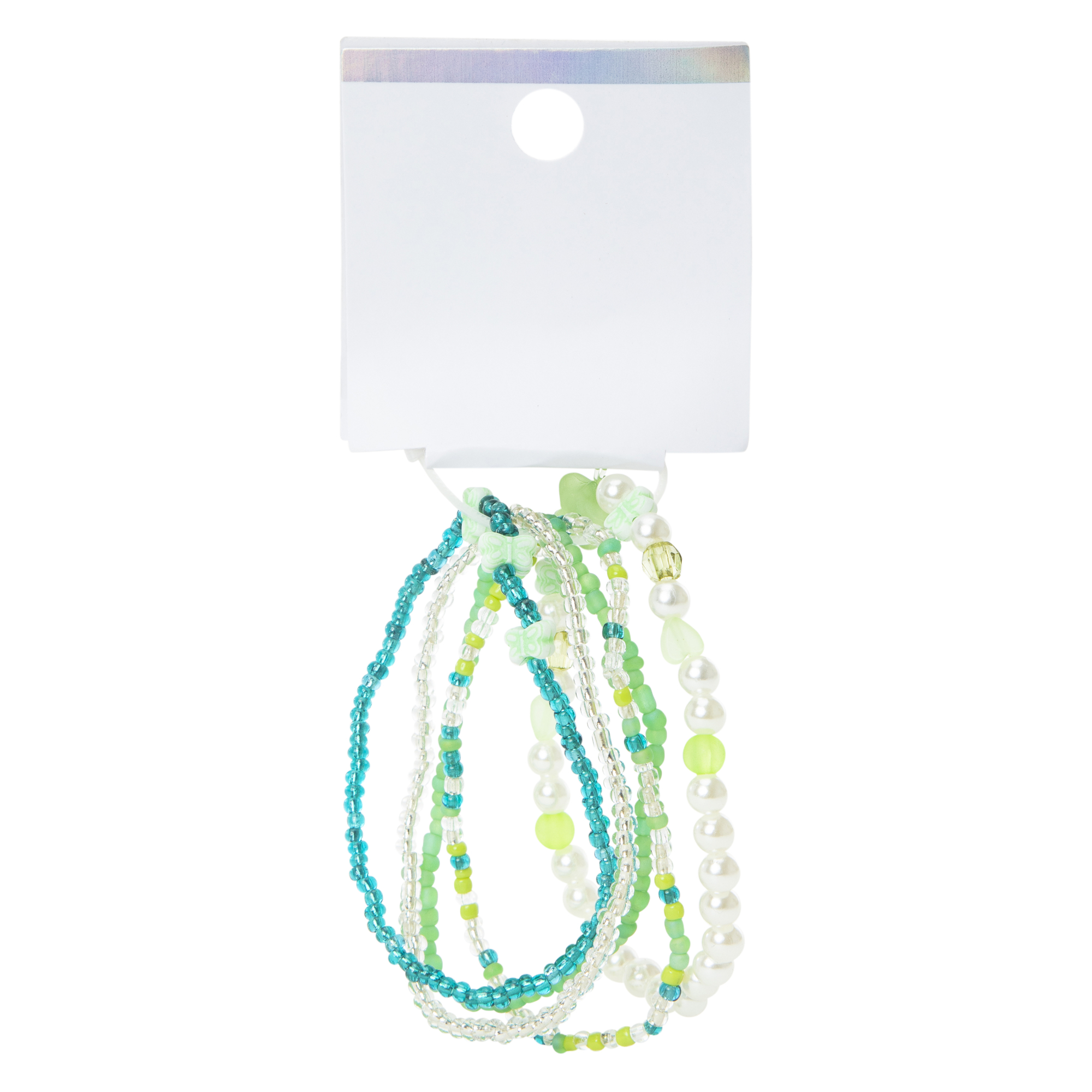 Beaded Bracelets 5-Pack - Green