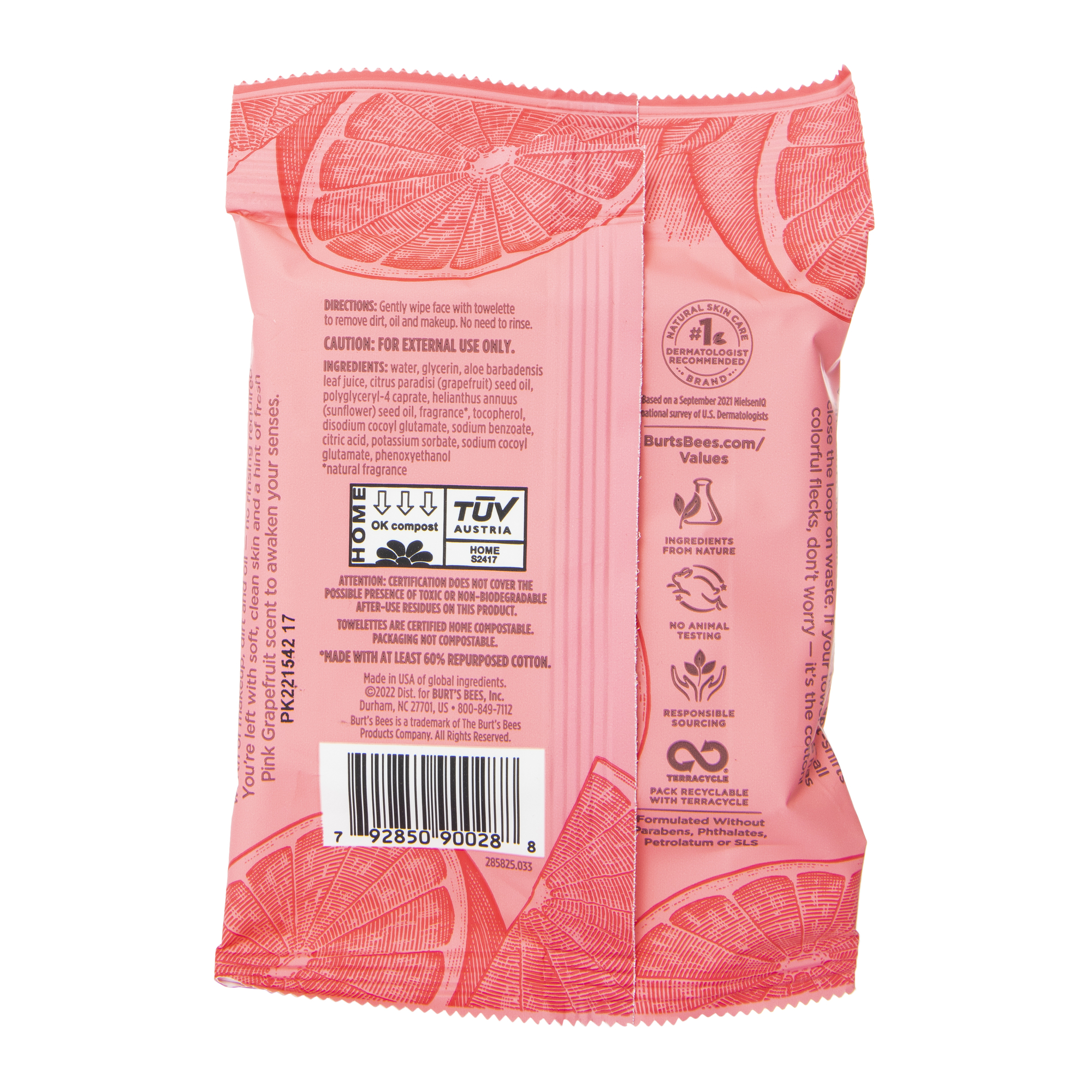 Burt's Bees® Clarifying Facial Towelettes With Grapefruit 1.3 Fl.oz