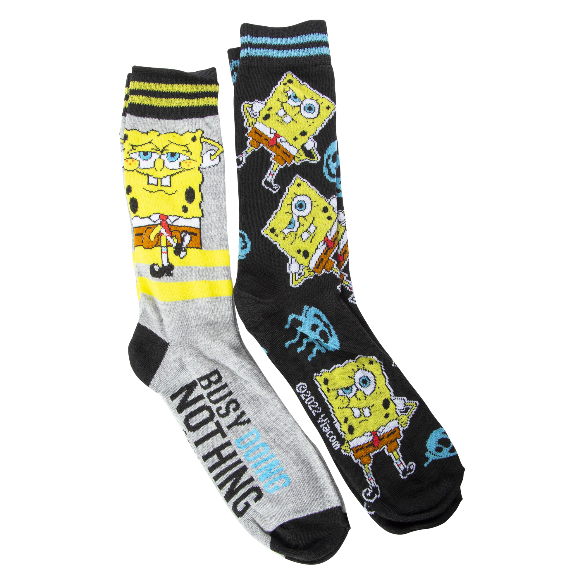 Spongebob Squarepants™ Mens Crew Socks 2-Pack