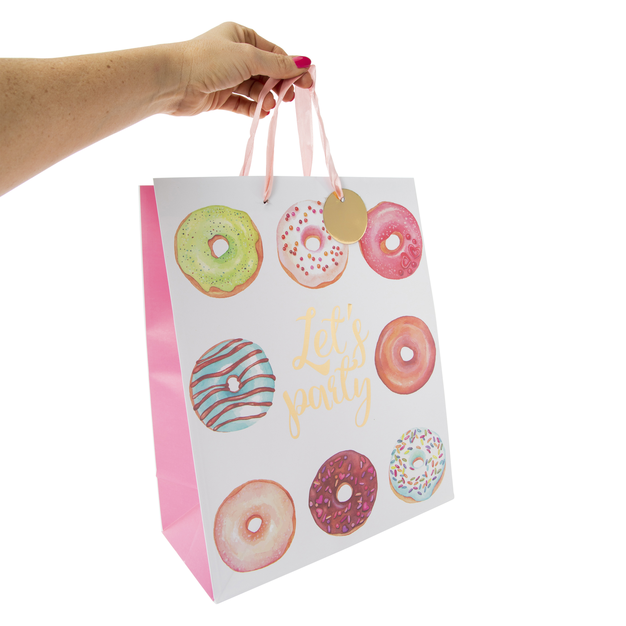 Donut Party Large Gift Bag 12.75in x 10.5in