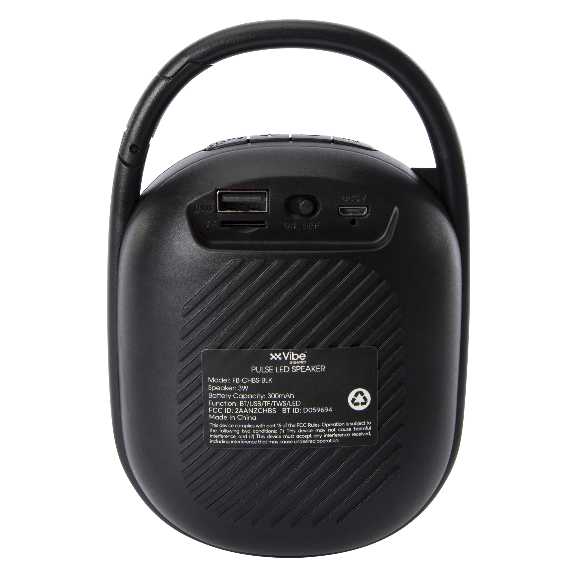 Pulse LED Portable Bluetooth® Clip-On Speaker