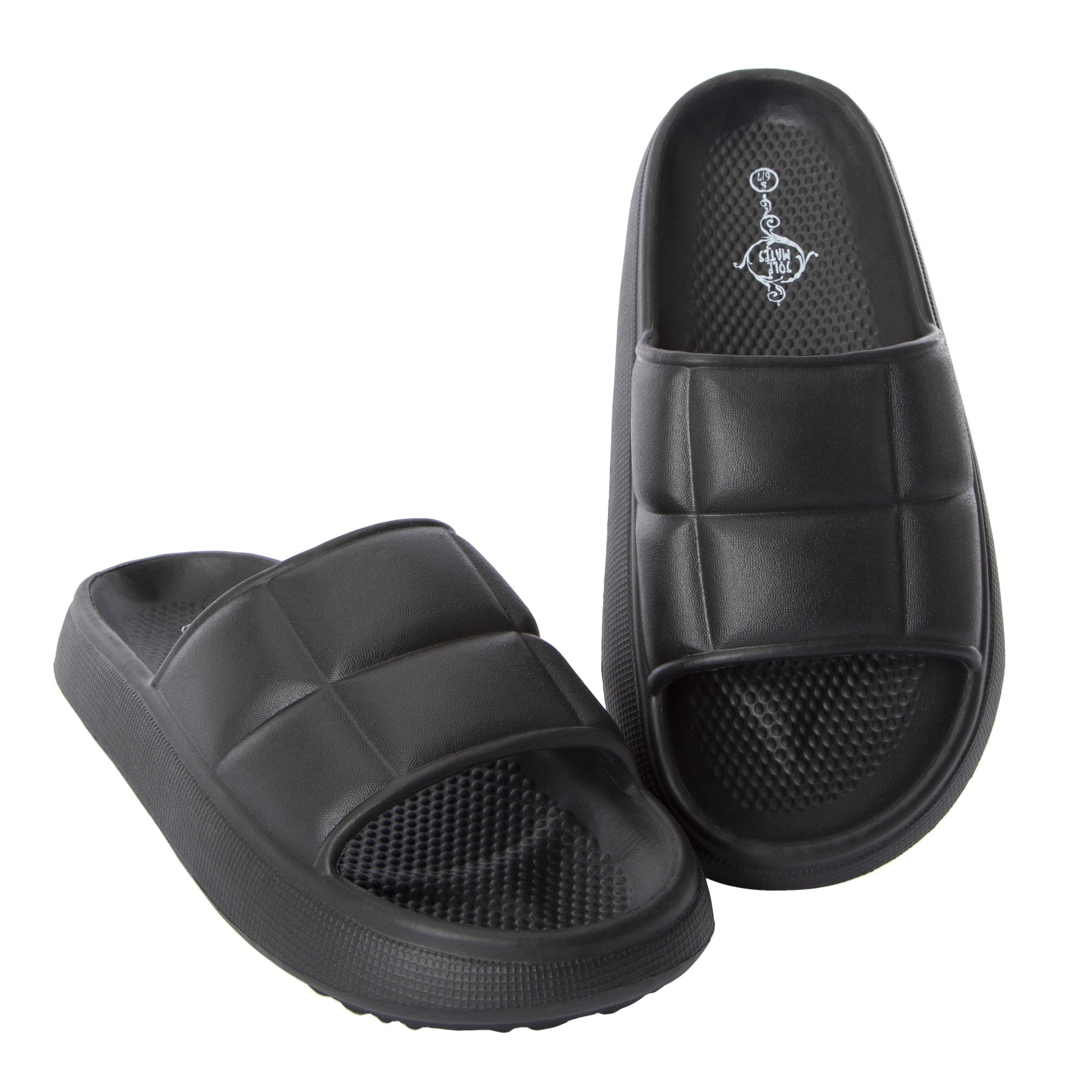 Ladies Quilted Puff Slide Sandals