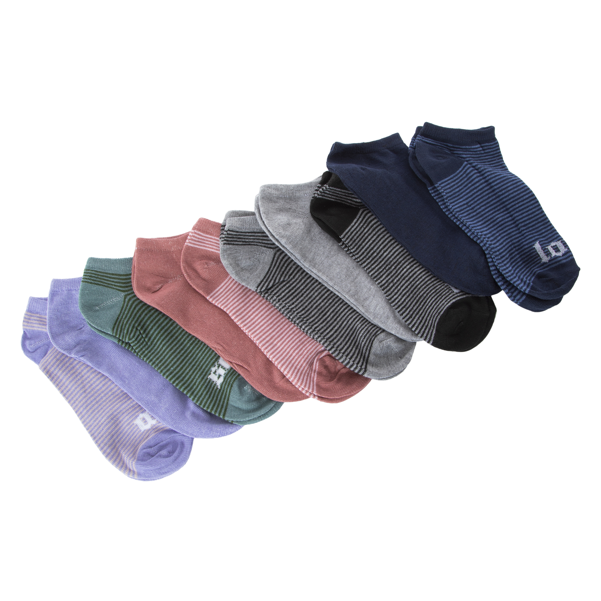Ladies Ankle Socks 10-Pack - Retro Words