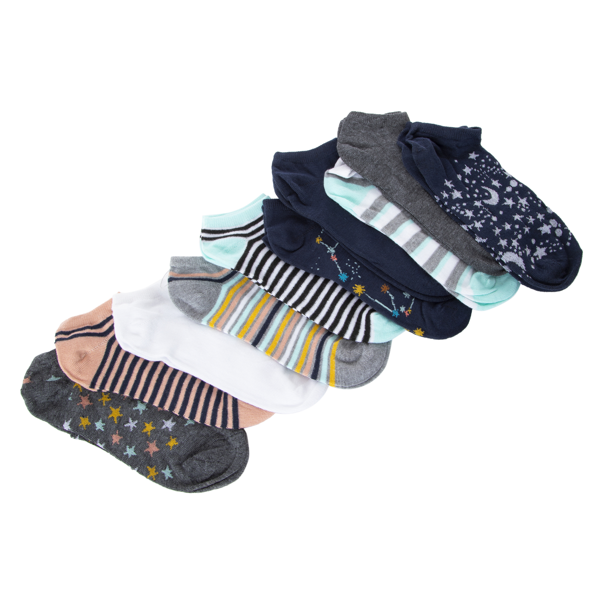 Ladies Low-Cut Socks 10-Pack