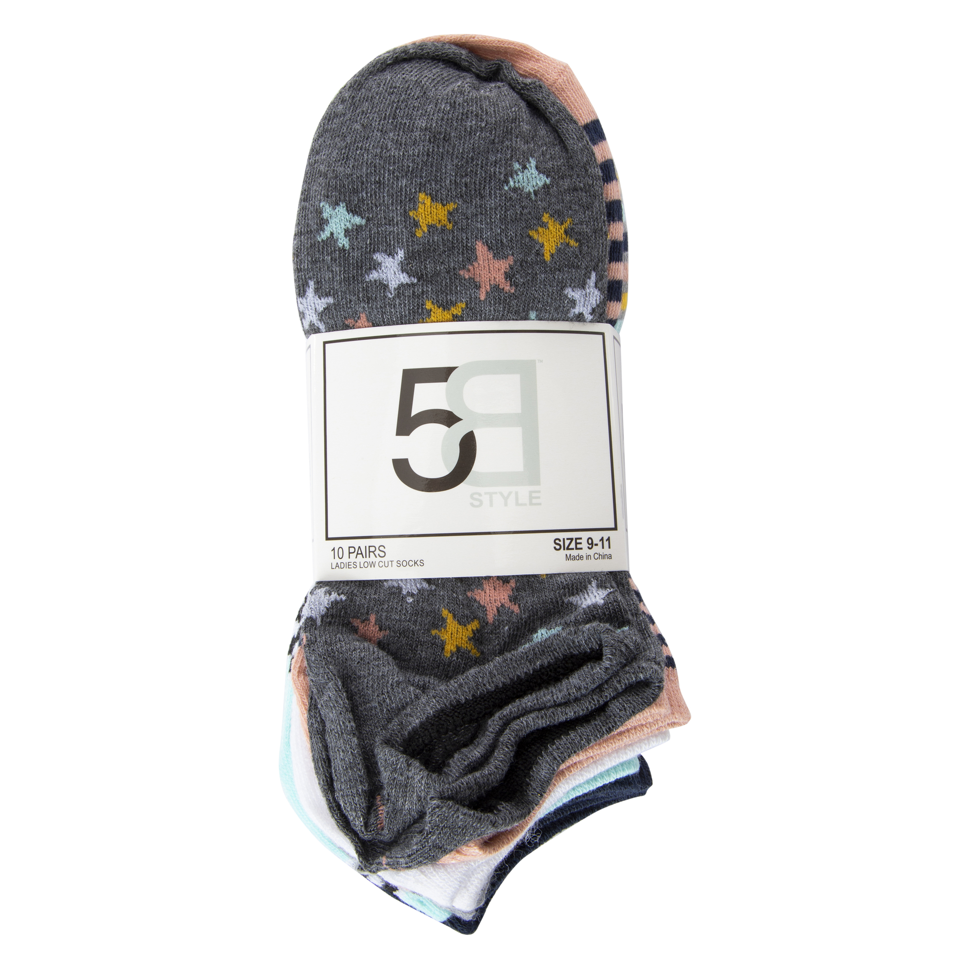 Ladies Low-Cut Socks 10-Pack