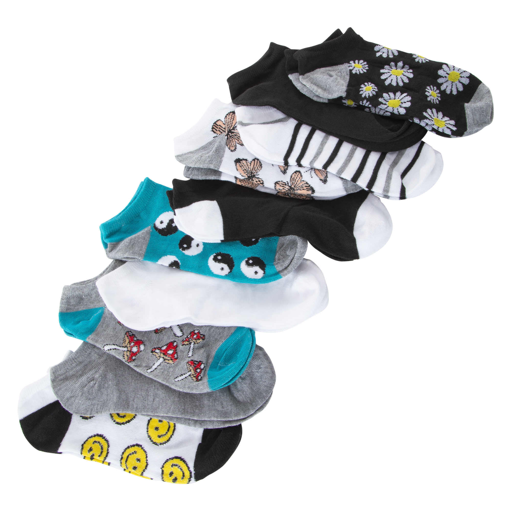 Ladies Retro Icons Low-Cut Socks 10-Pack