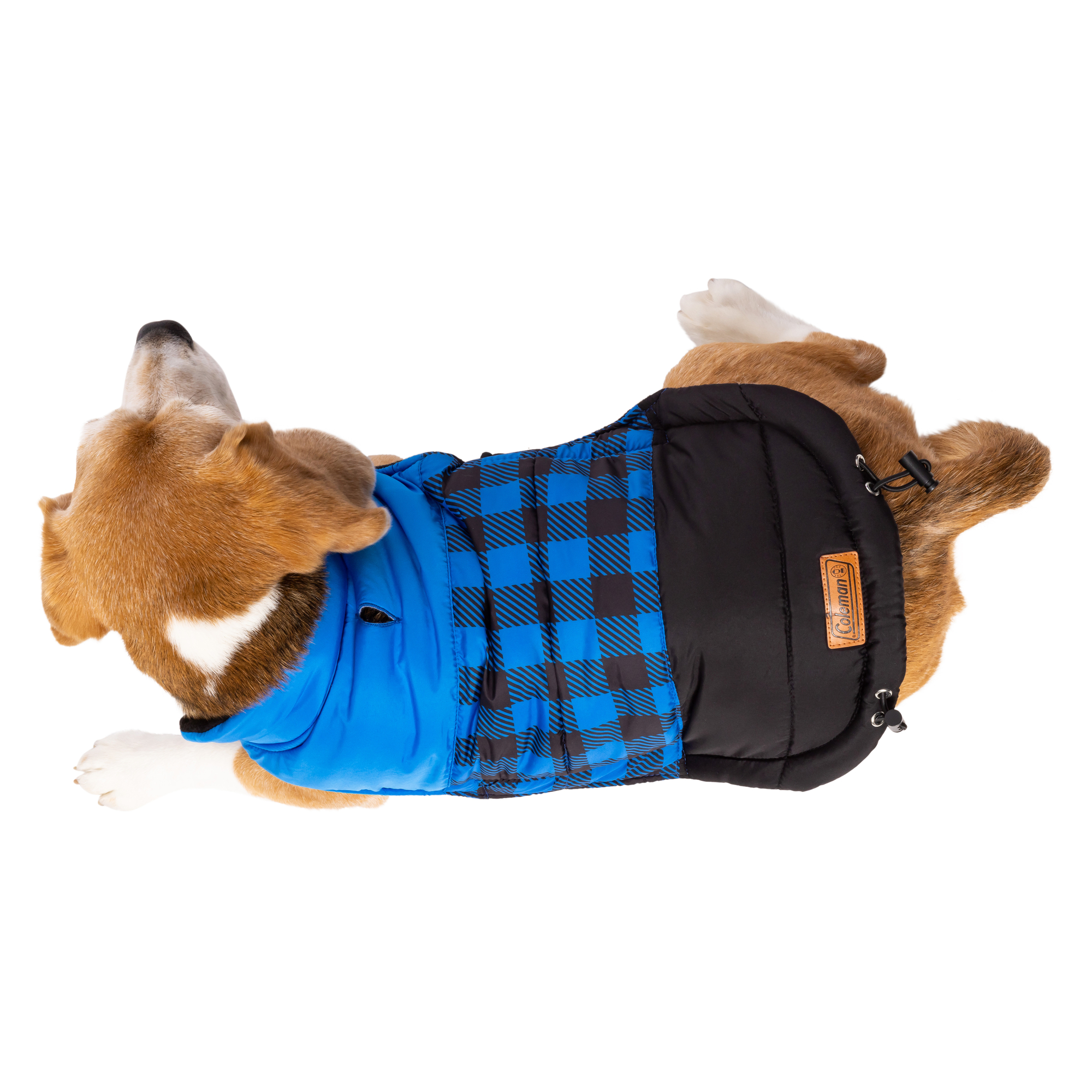 Coleman® Dog Puffer Jacket - Blue Plaid
