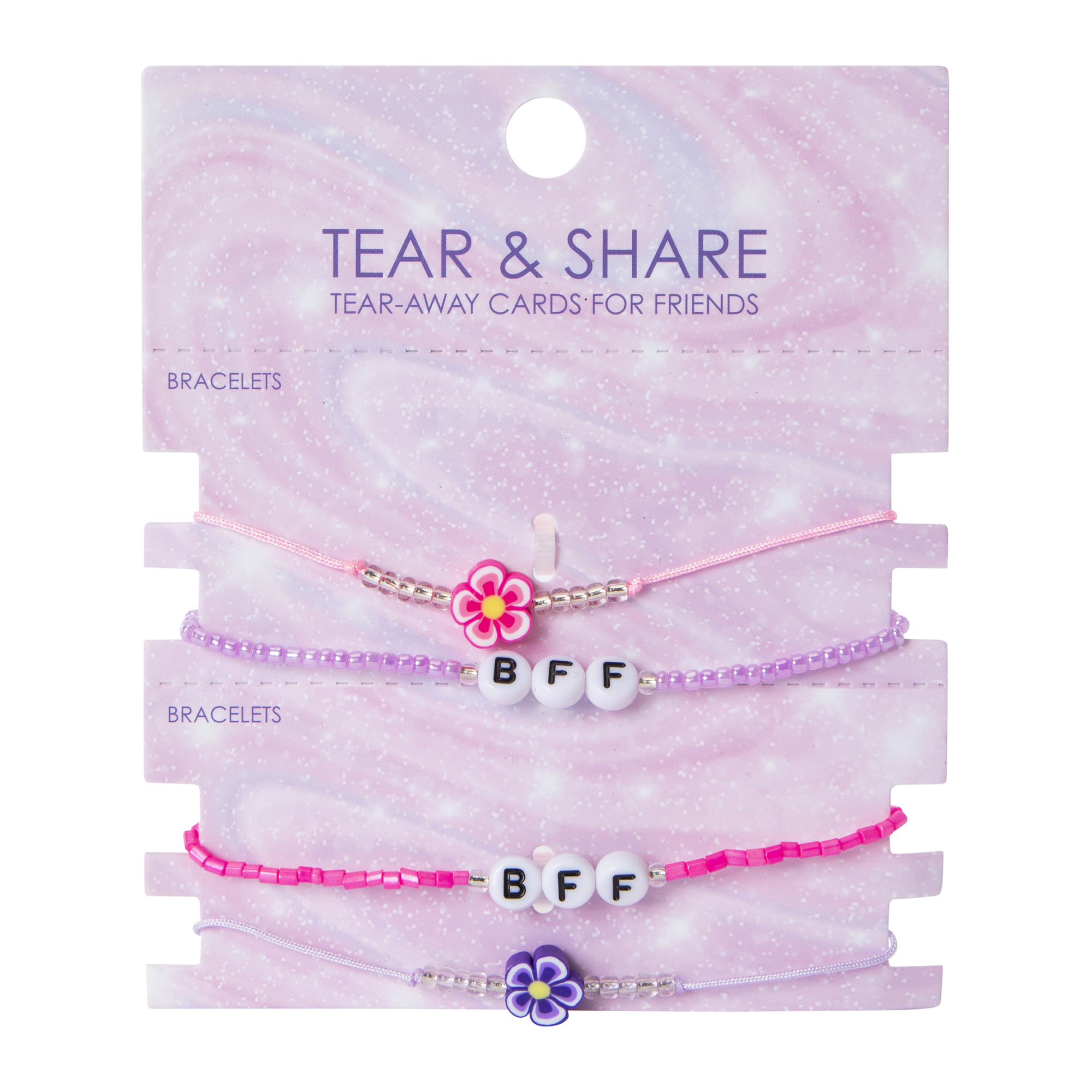 Tear & Share Beaded Friendship Bracelets 4-Pack
