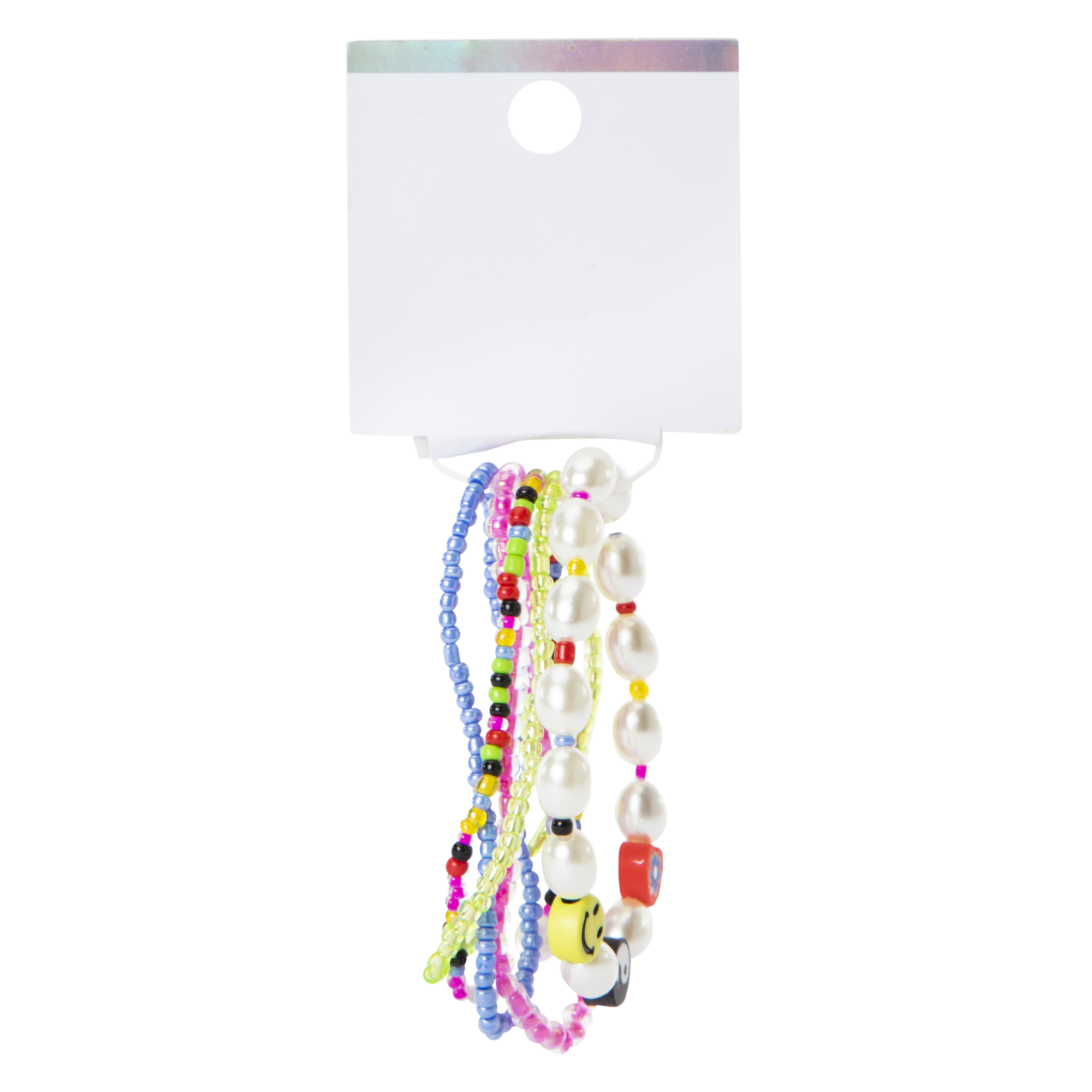 Beaded Bracelets 5-Pack - Happy