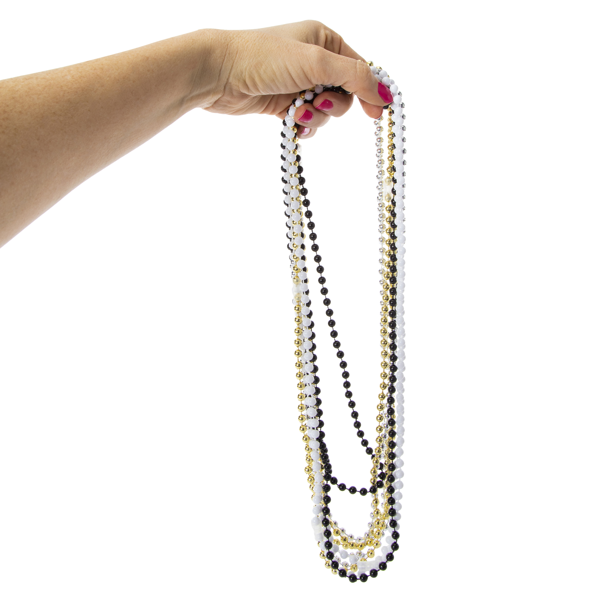 New Year's Party Bead Necklaces 10-Count