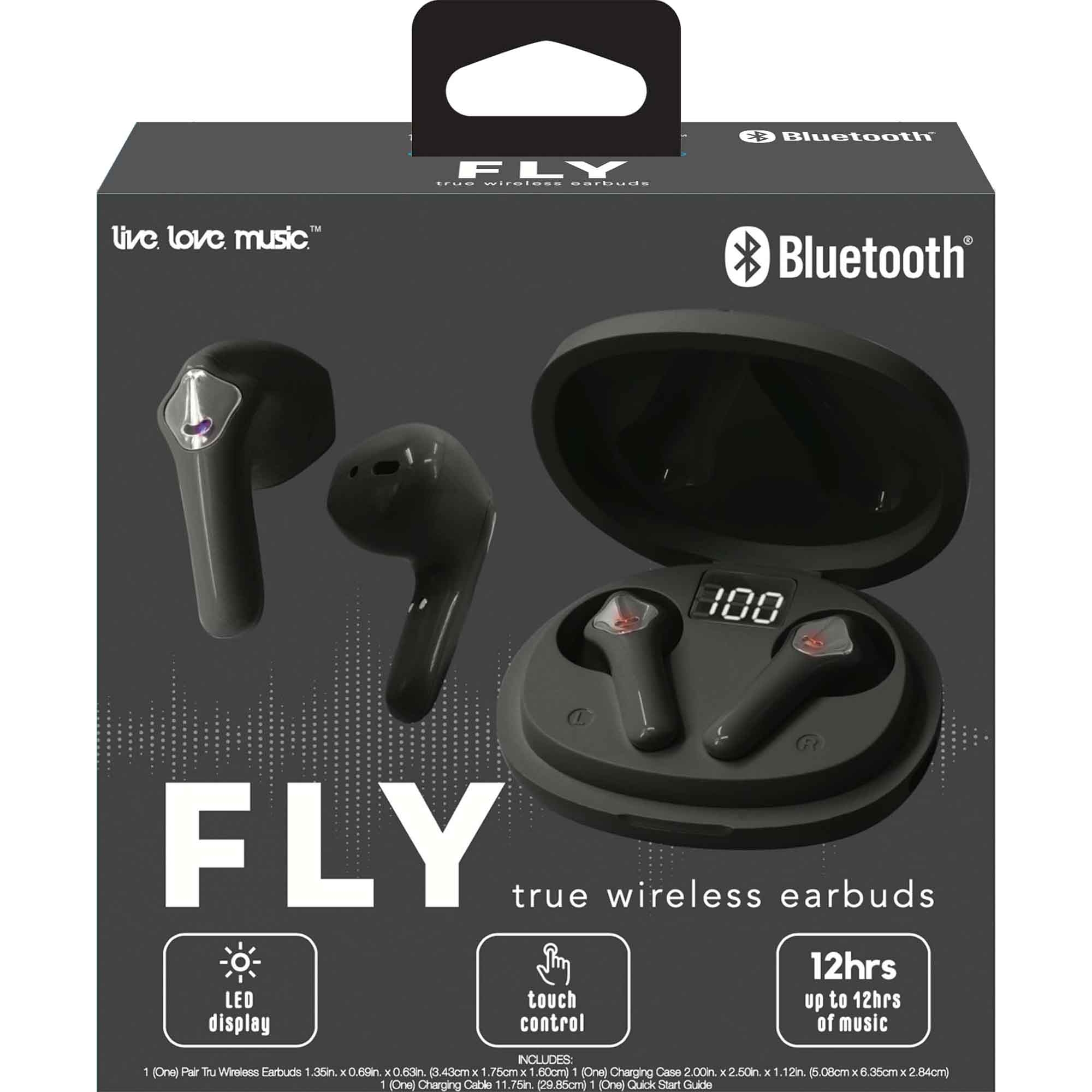 Bluetooth® Fly True Wireless Earbuds With LED Display