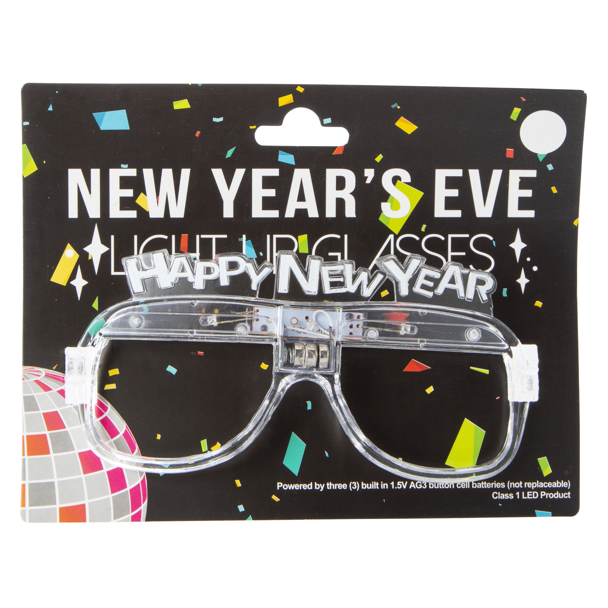 Light-Up Happy New Year Glasses