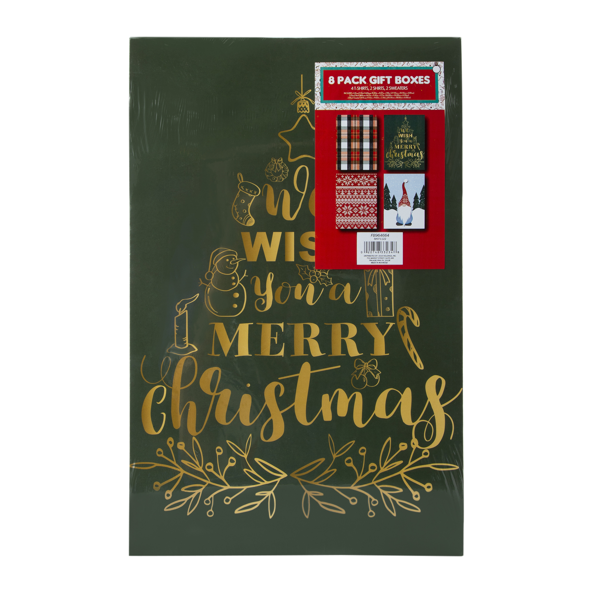 Traditional Holiday Gift Boxes 8-Pack