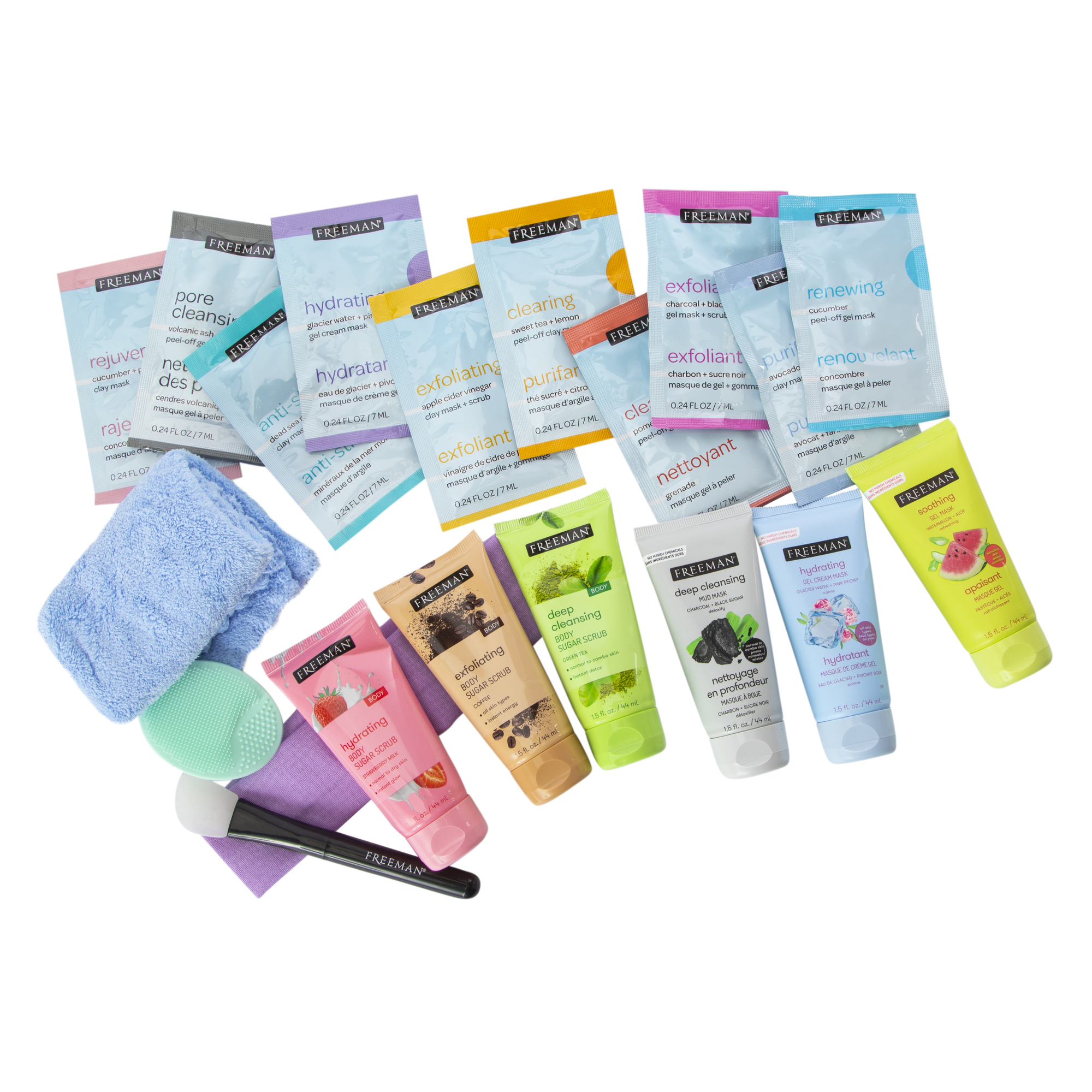 Freeman® Scrub + Glow Ultimate Face + Body Kit 20-Piece