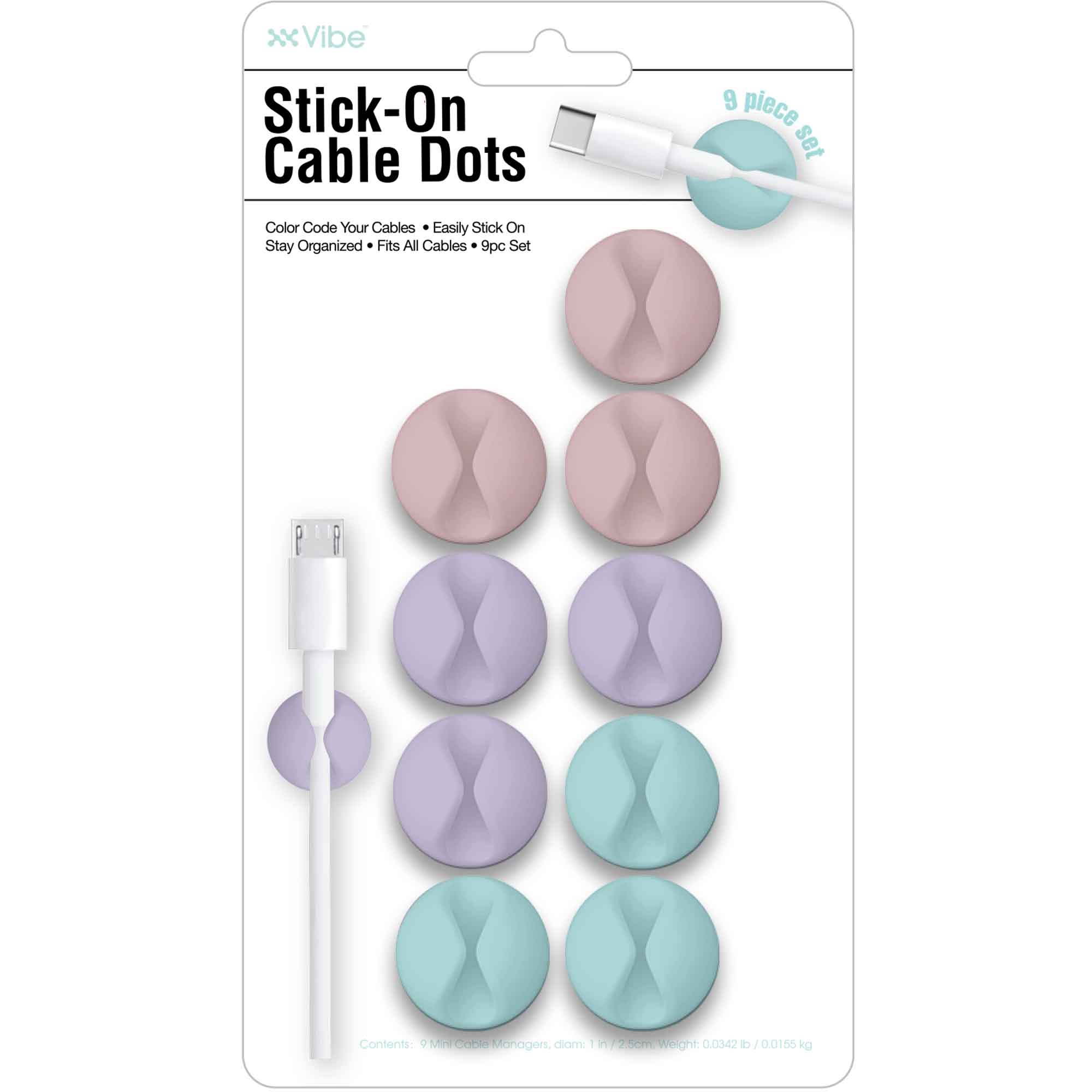 Stick-On Cable Dots Organizers 9-Pack