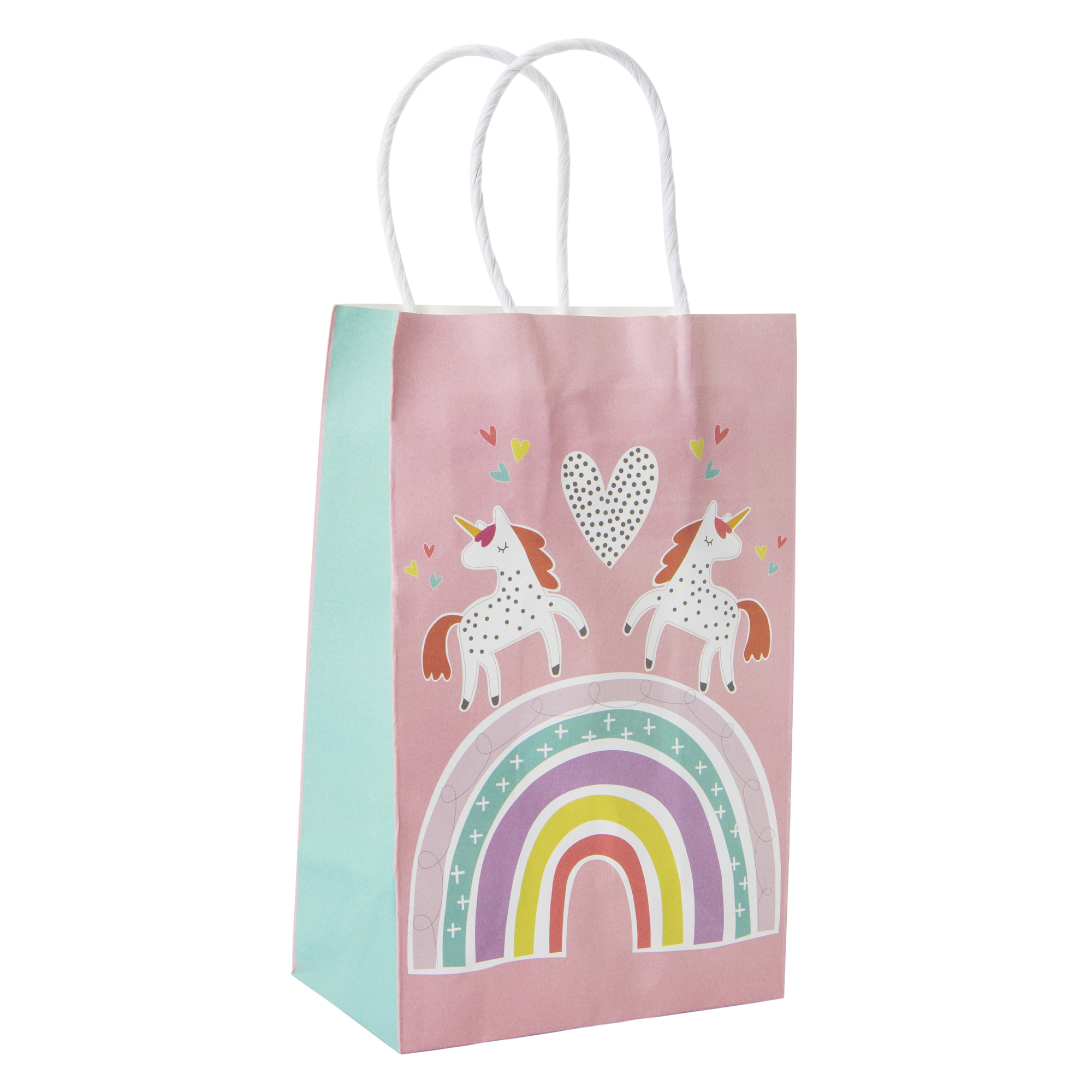 Small Printed Kraft Bags 8.4in x 5.2in 10-Count - Rainbow
